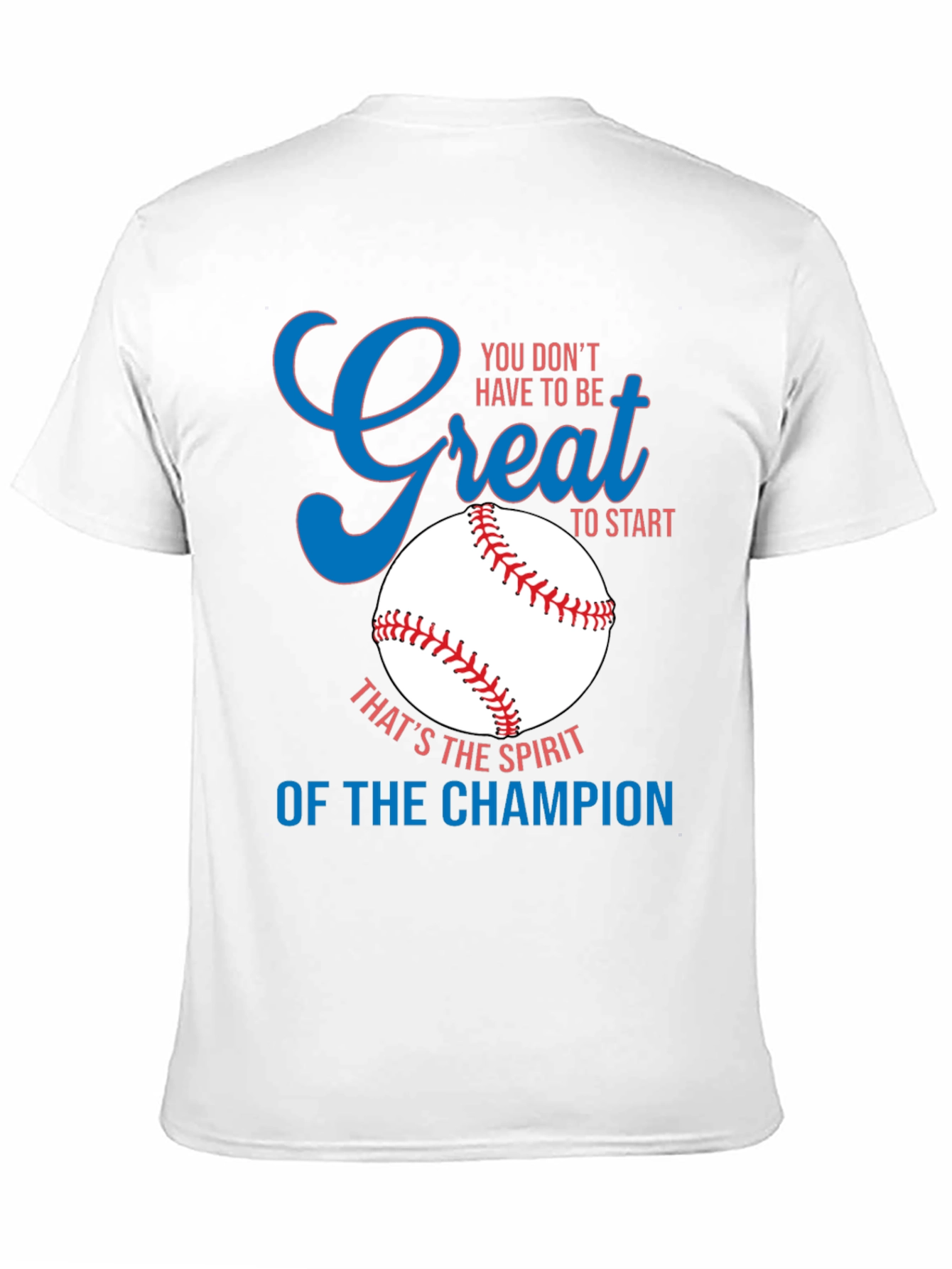 Inspirational Baseball Graphic T-Shirt