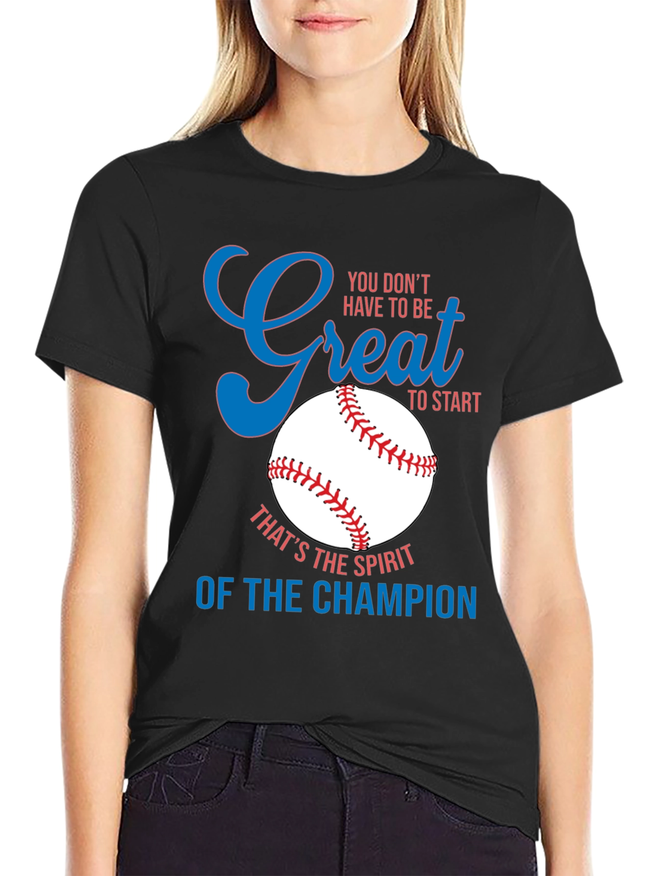 Inspirational Baseball Graphic T-Shirt