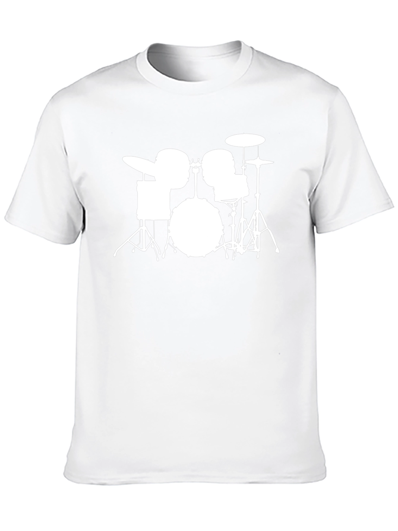 Drum Set Silhouette T-Shirt - Musician Tee