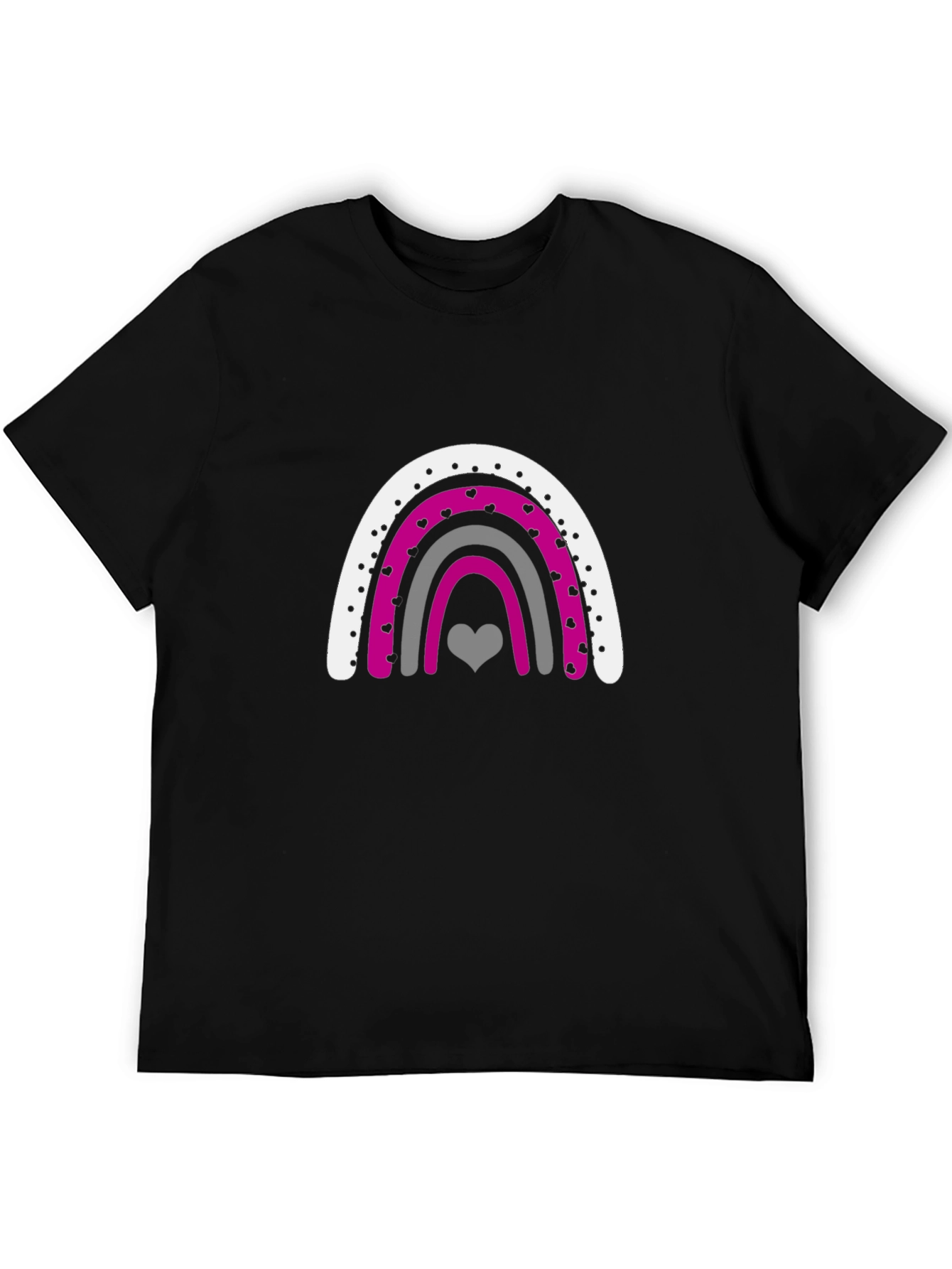 Aromantic Pride Rainbow Heart T-Shirt