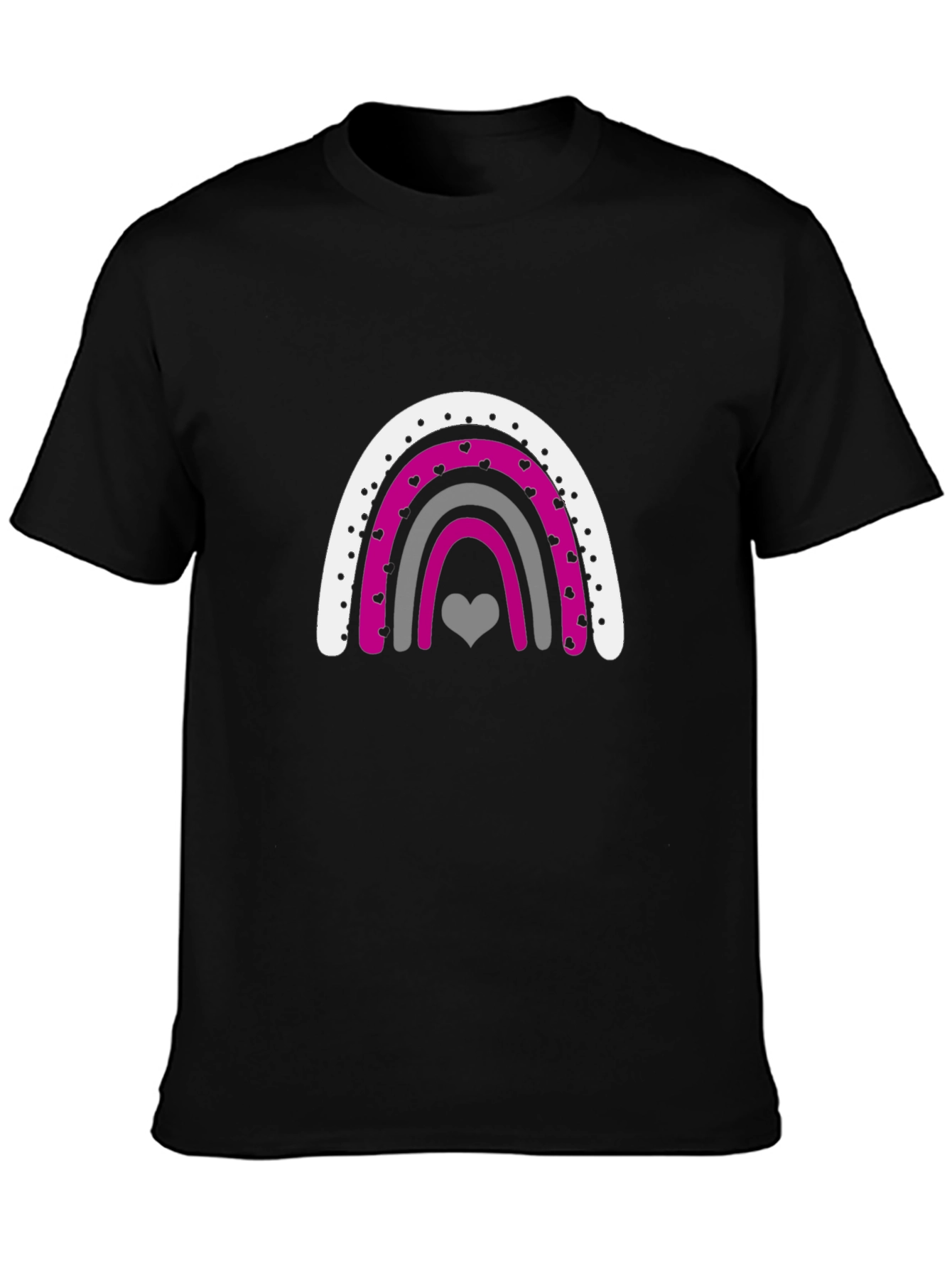 Aromantic Pride Rainbow Heart T-Shirt