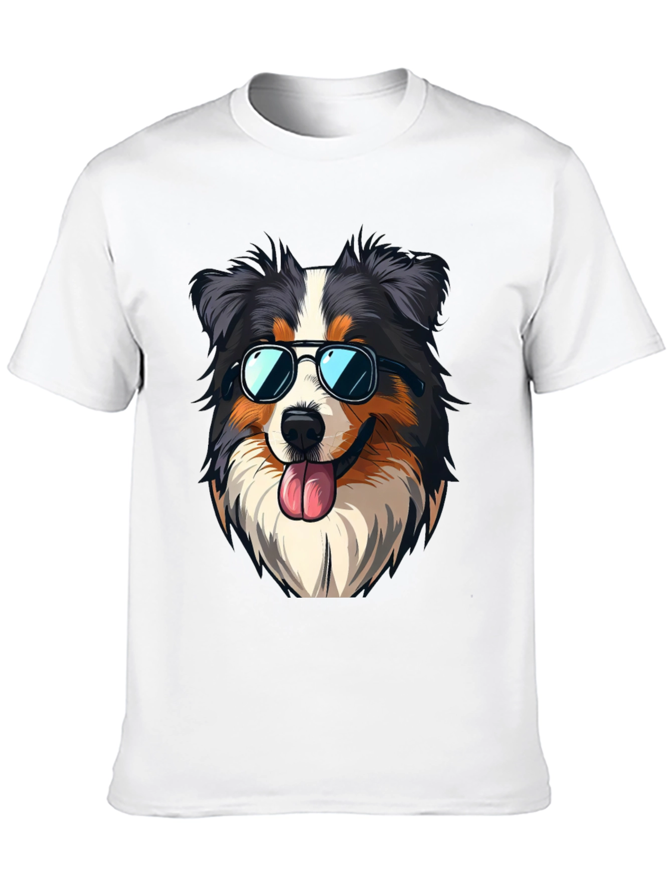 Cool Dog Graphic Tee - Aussie with Sunglasses