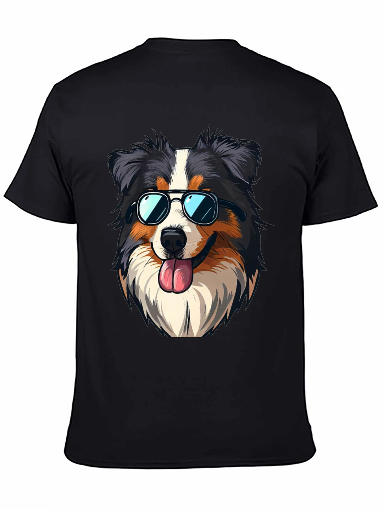 Cool Dog Graphic Tee - Aussie with Sunglasses