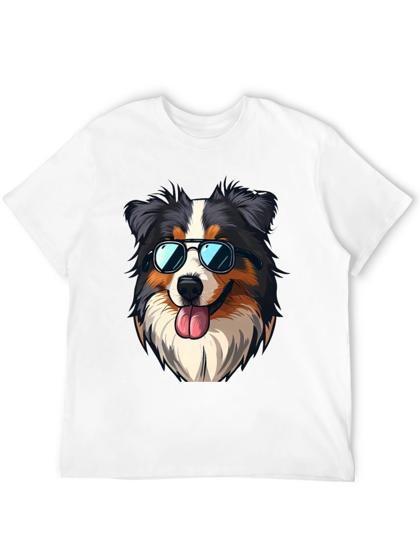 Cool Dog Graphic Tee - Aussie with Sunglasses