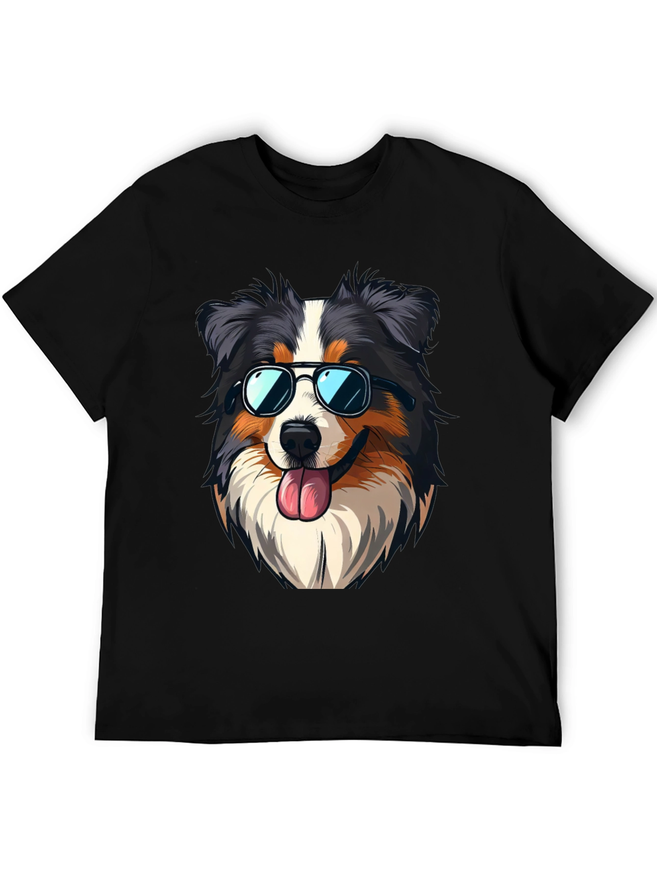 Cool Dog Graphic Tee - Aussie with Sunglasses