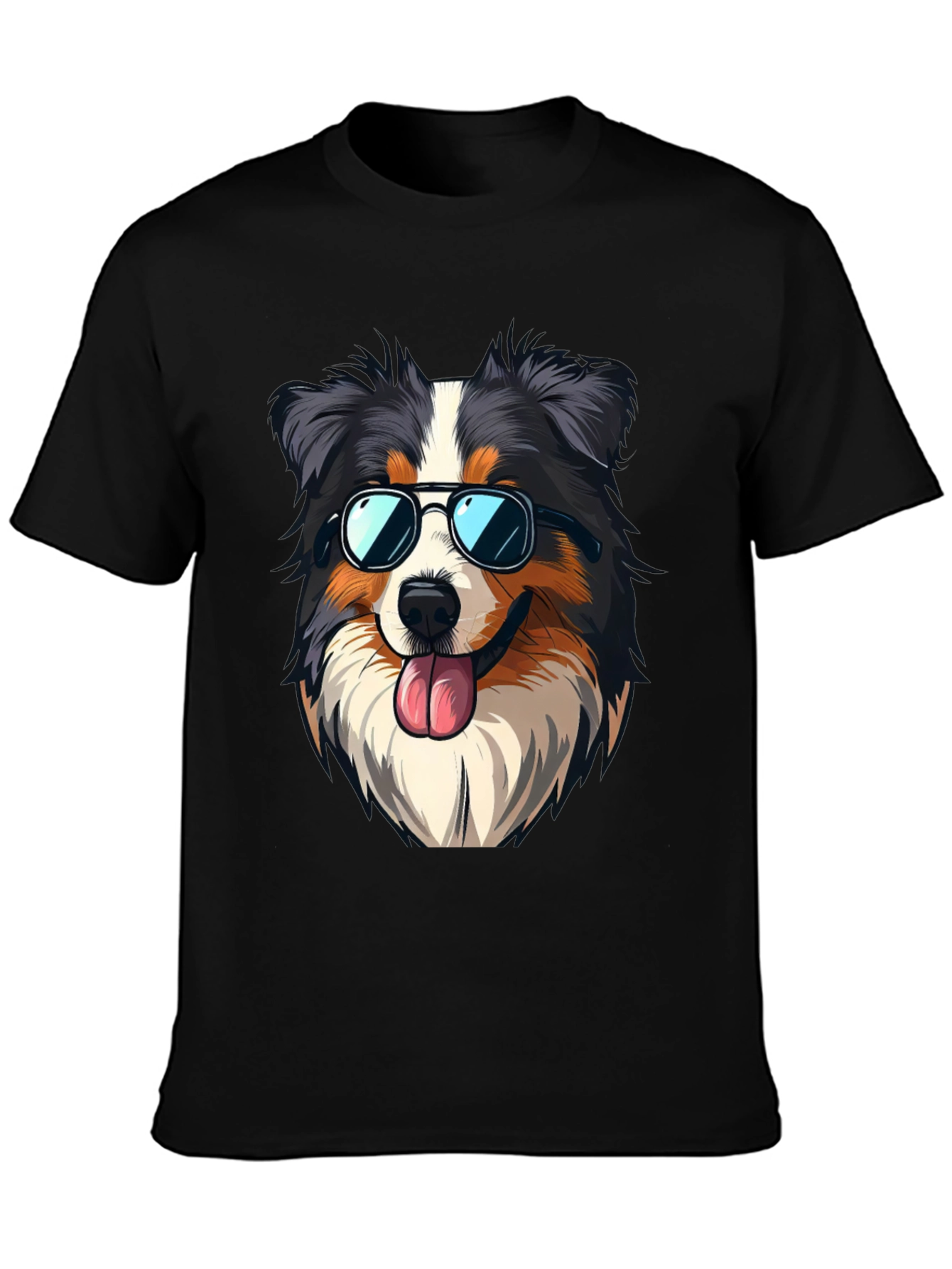 Cool Dog Graphic Tee - Aussie with Sunglasses