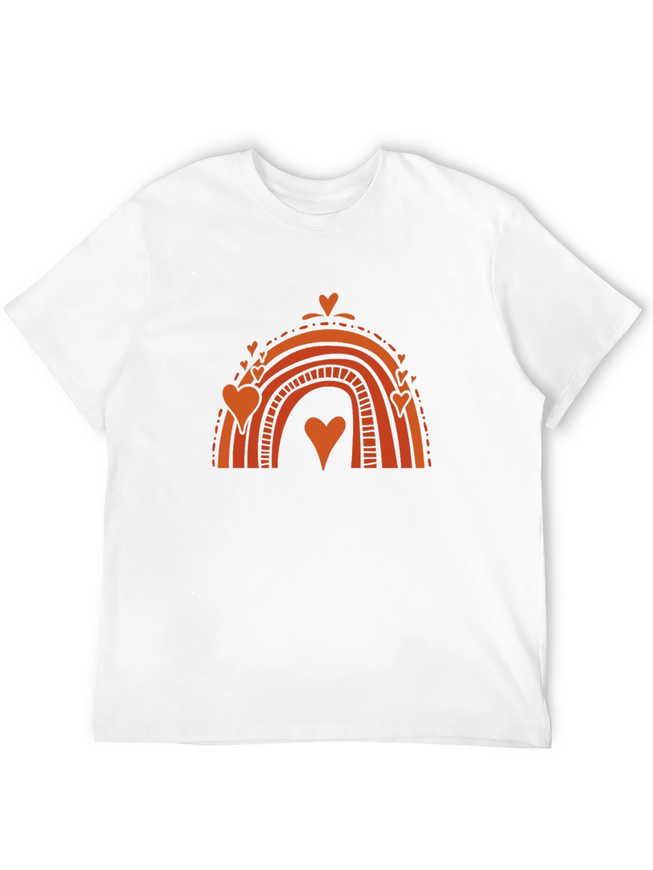 Heart Rainbow Graphic Tee - Stylish Black T-Shirt