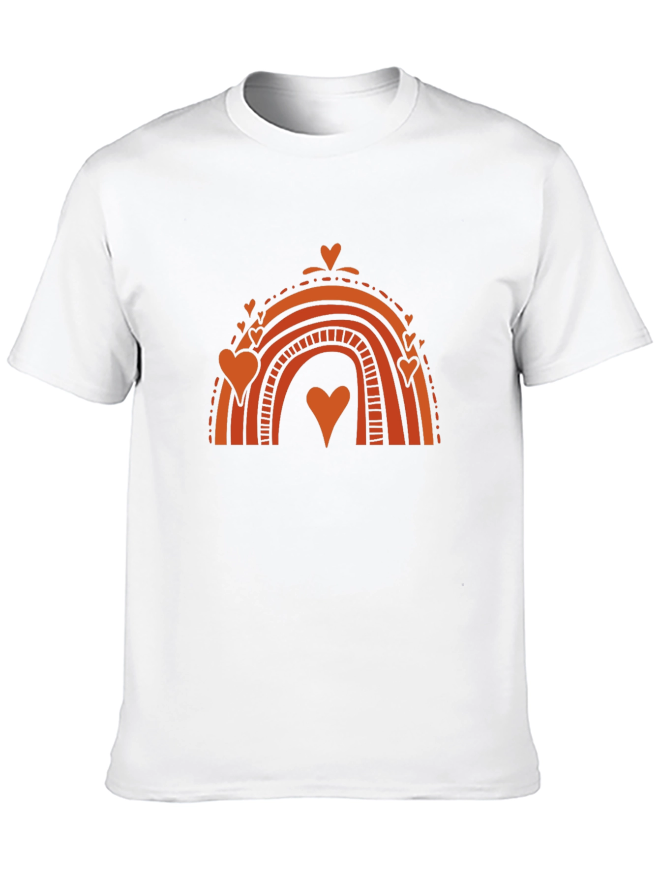 Heart Rainbow Graphic Tee - Stylish Black T-Shirt