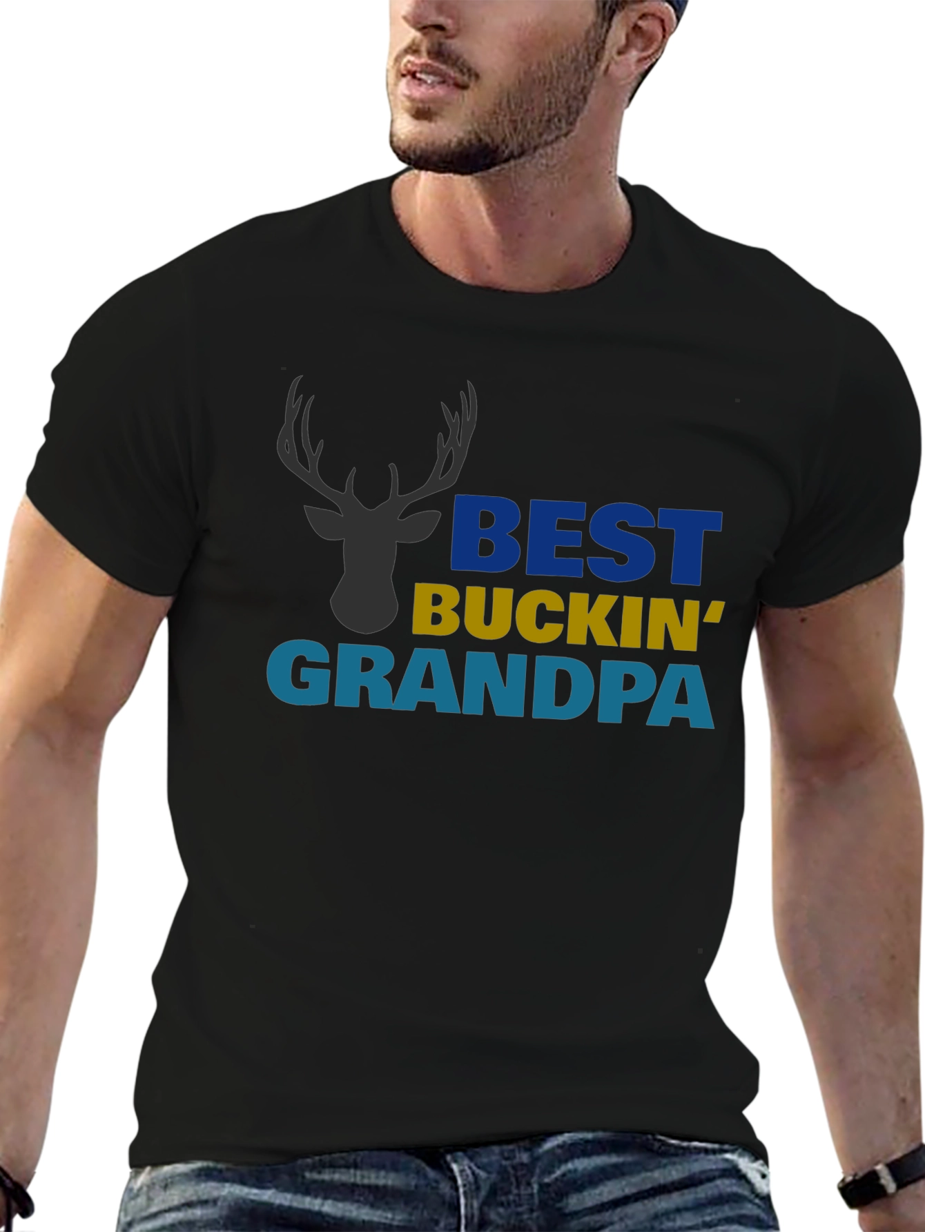 Best Buckin Grandpa Graphic T-Shirt