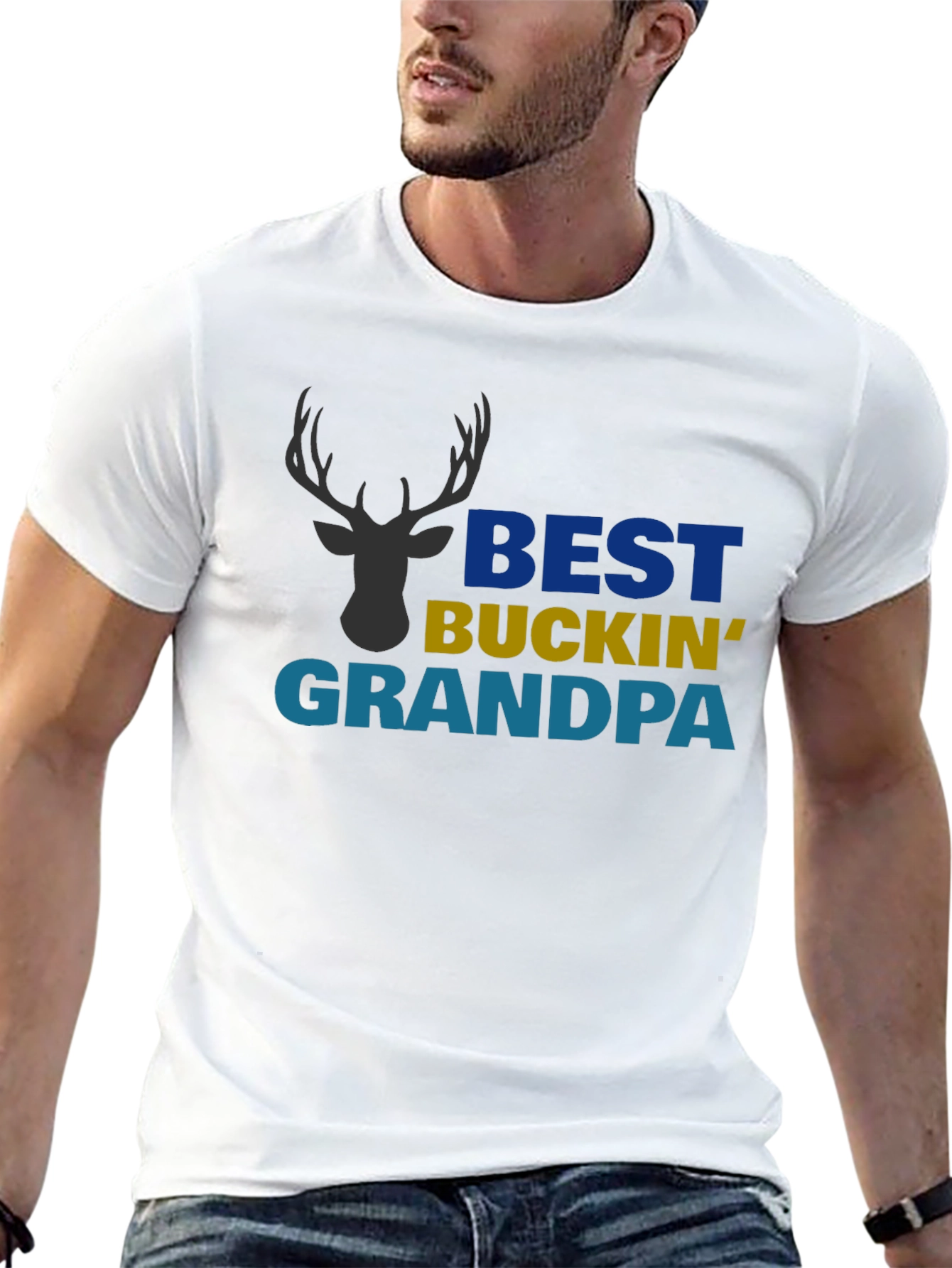 Best Buckin Grandpa Graphic T-Shirt