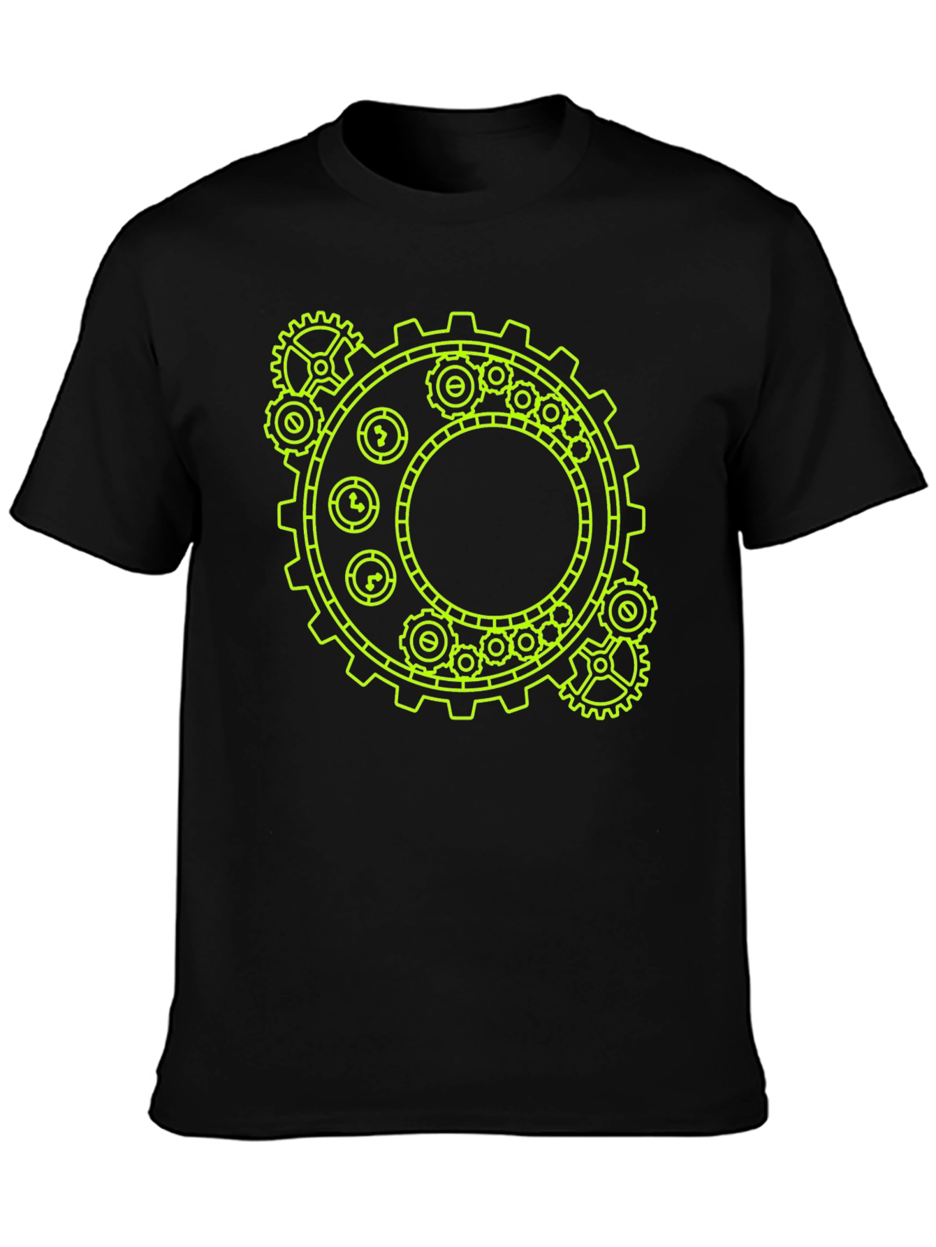 Steampunk Gear Graphic Tee - Black
