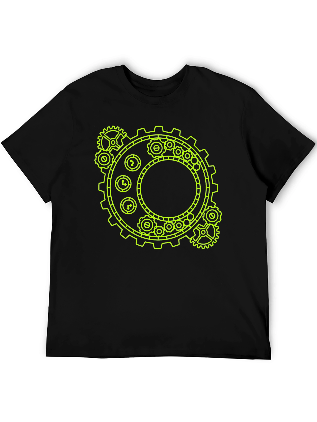 Steampunk Gear Graphic Tee - Black