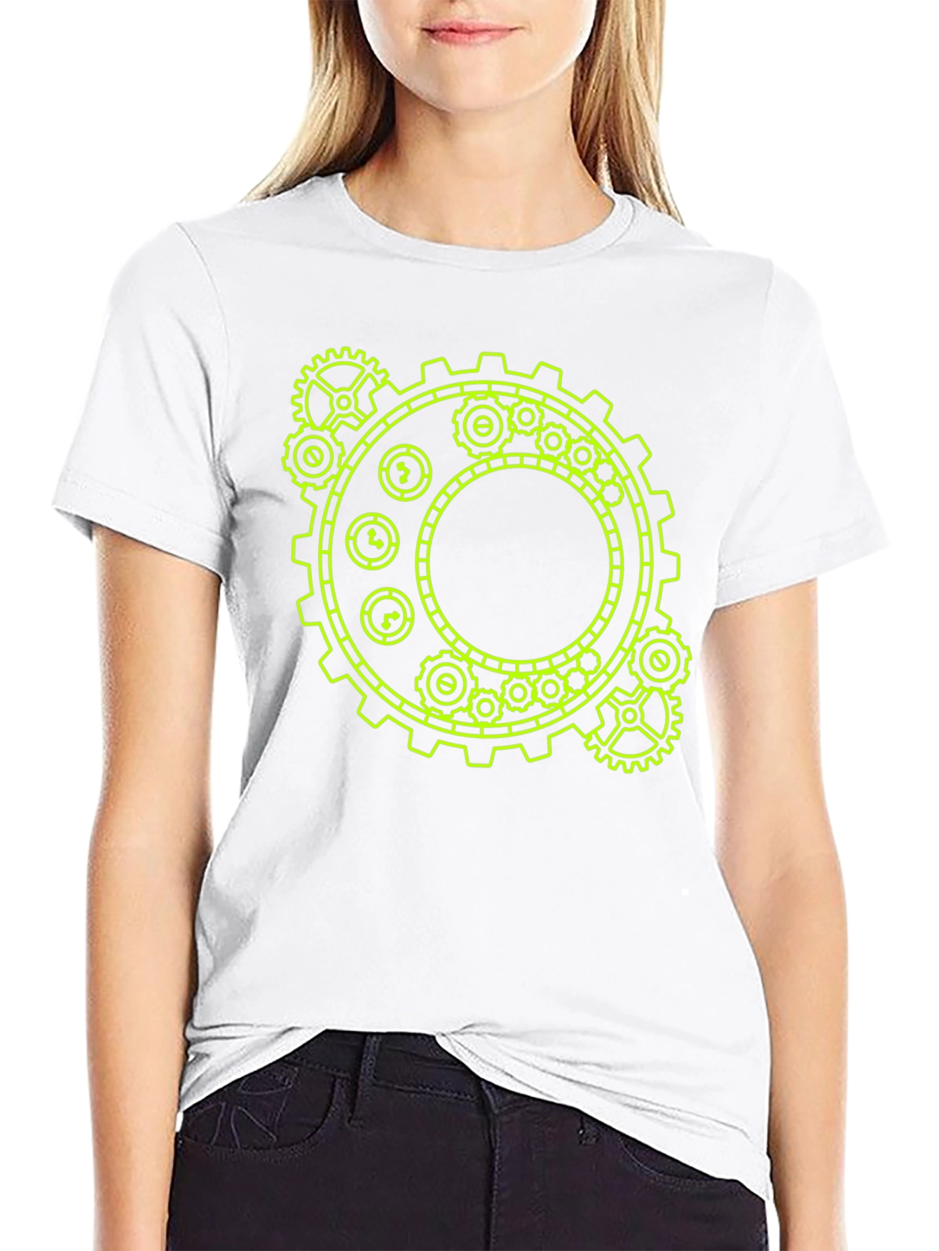 Steampunk Gear Graphic Tee - Black