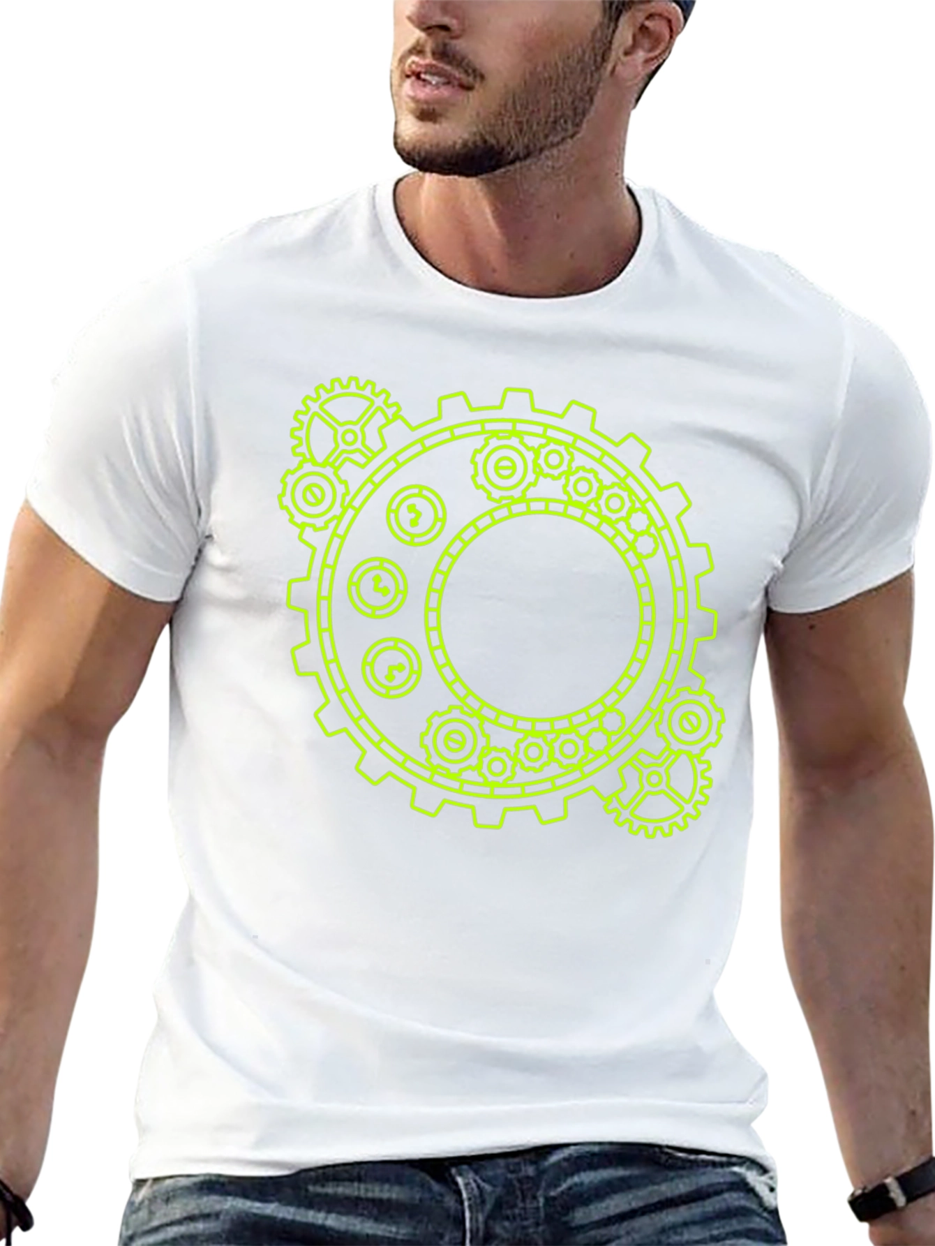 Steampunk Gear Graphic Tee - Black