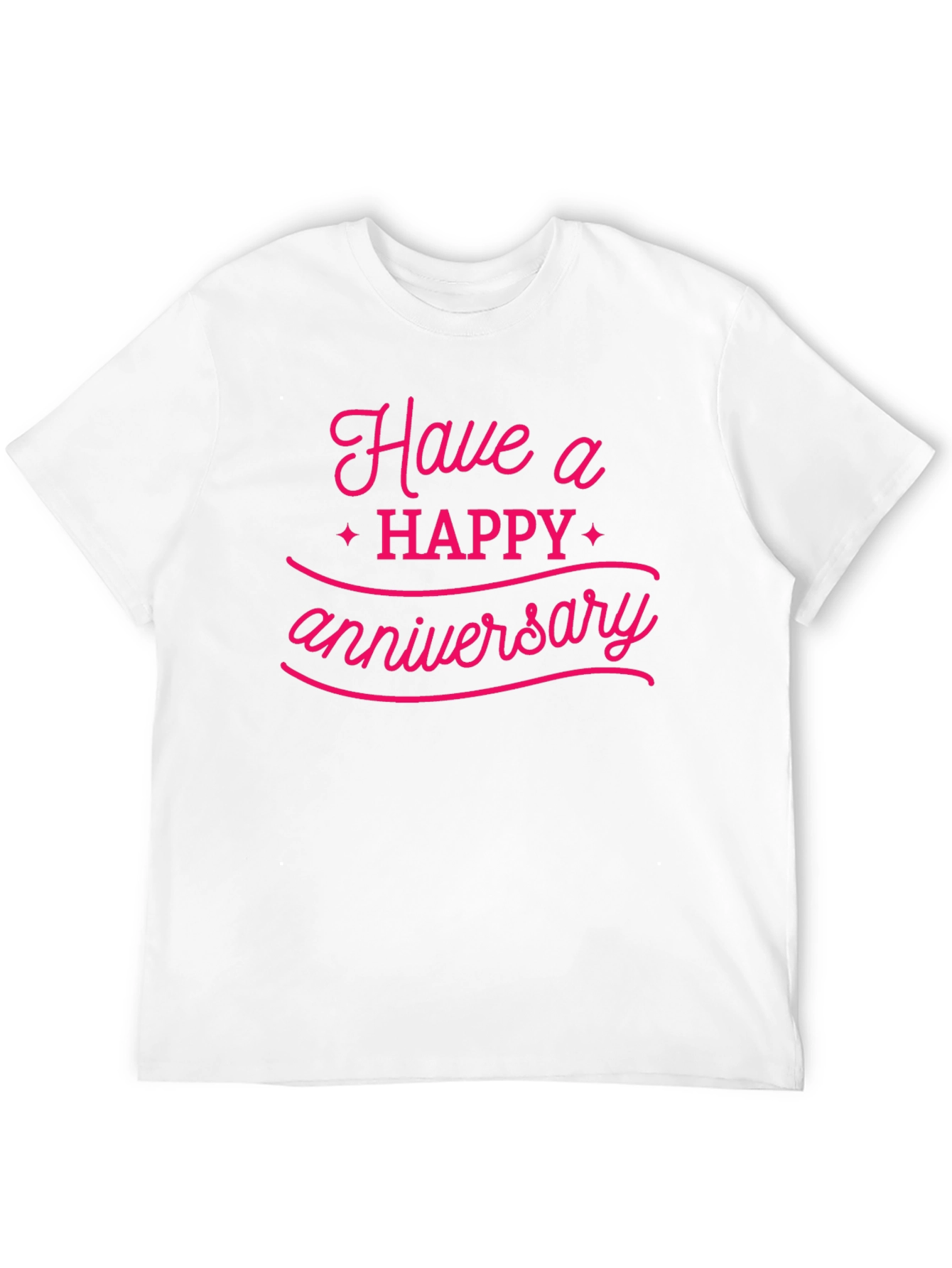 Happy Anniversary Graphic Tee - Black Cotton Blend