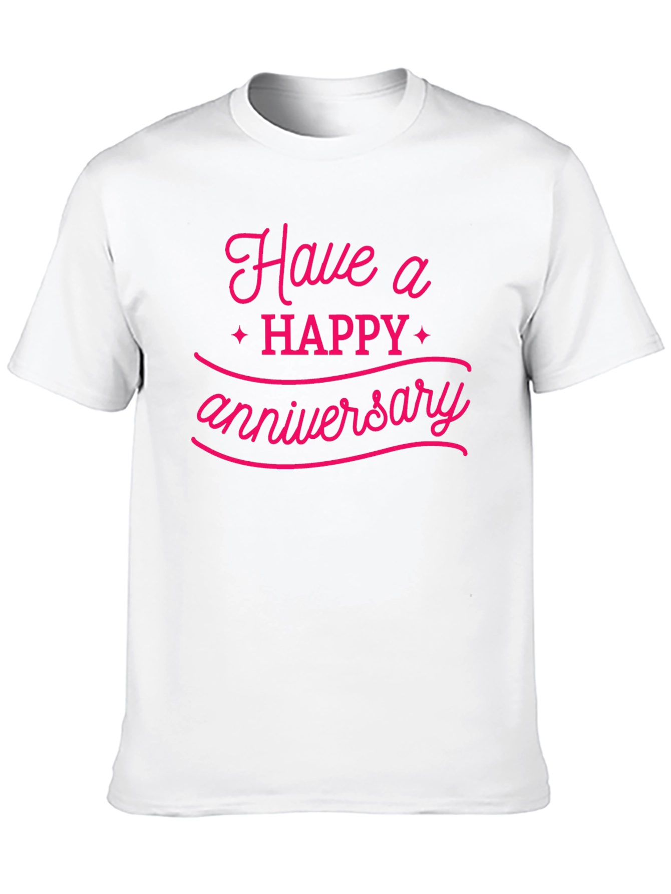 Happy Anniversary Graphic Tee - Black Cotton Blend