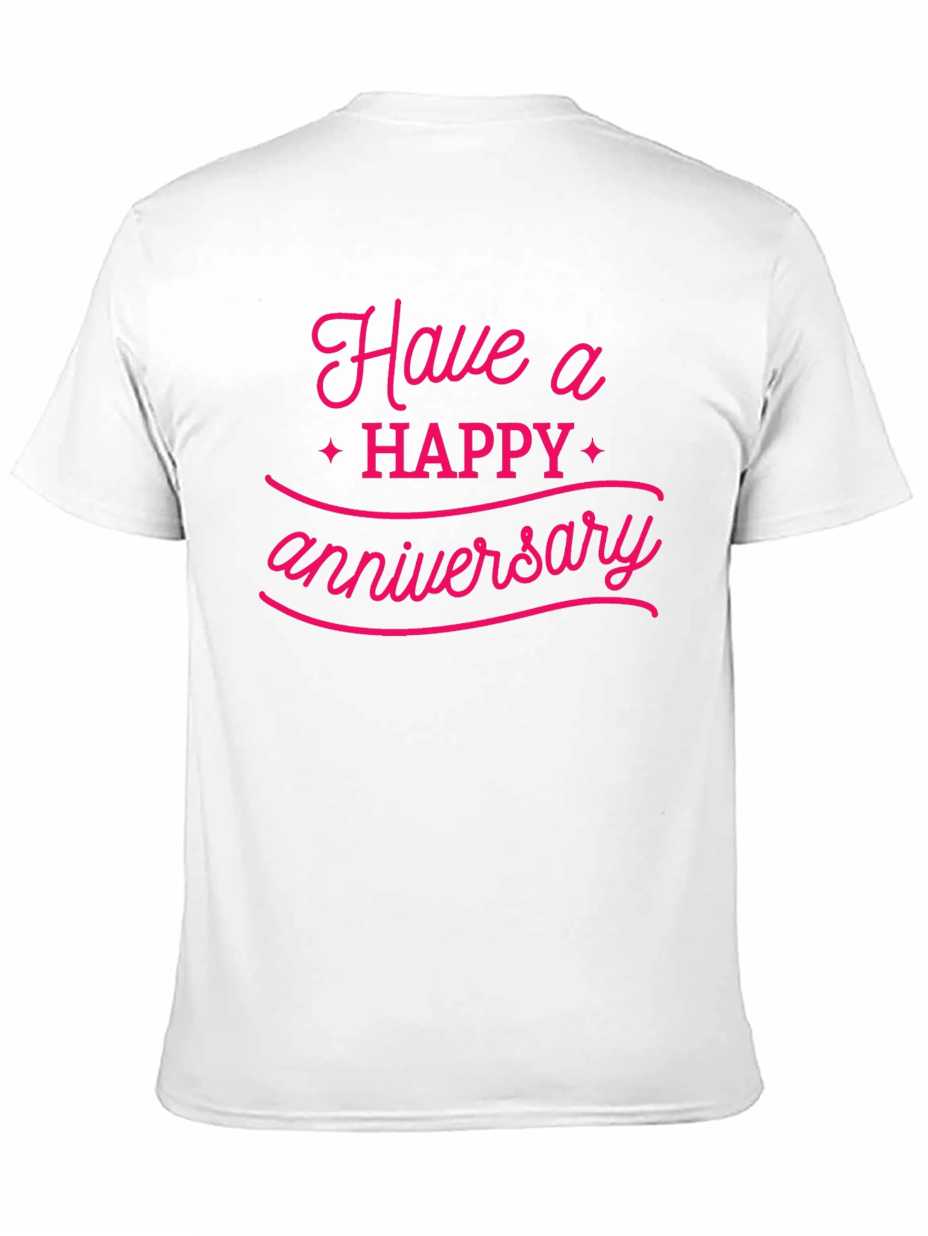 Happy Anniversary Graphic Tee - Black Cotton Blend