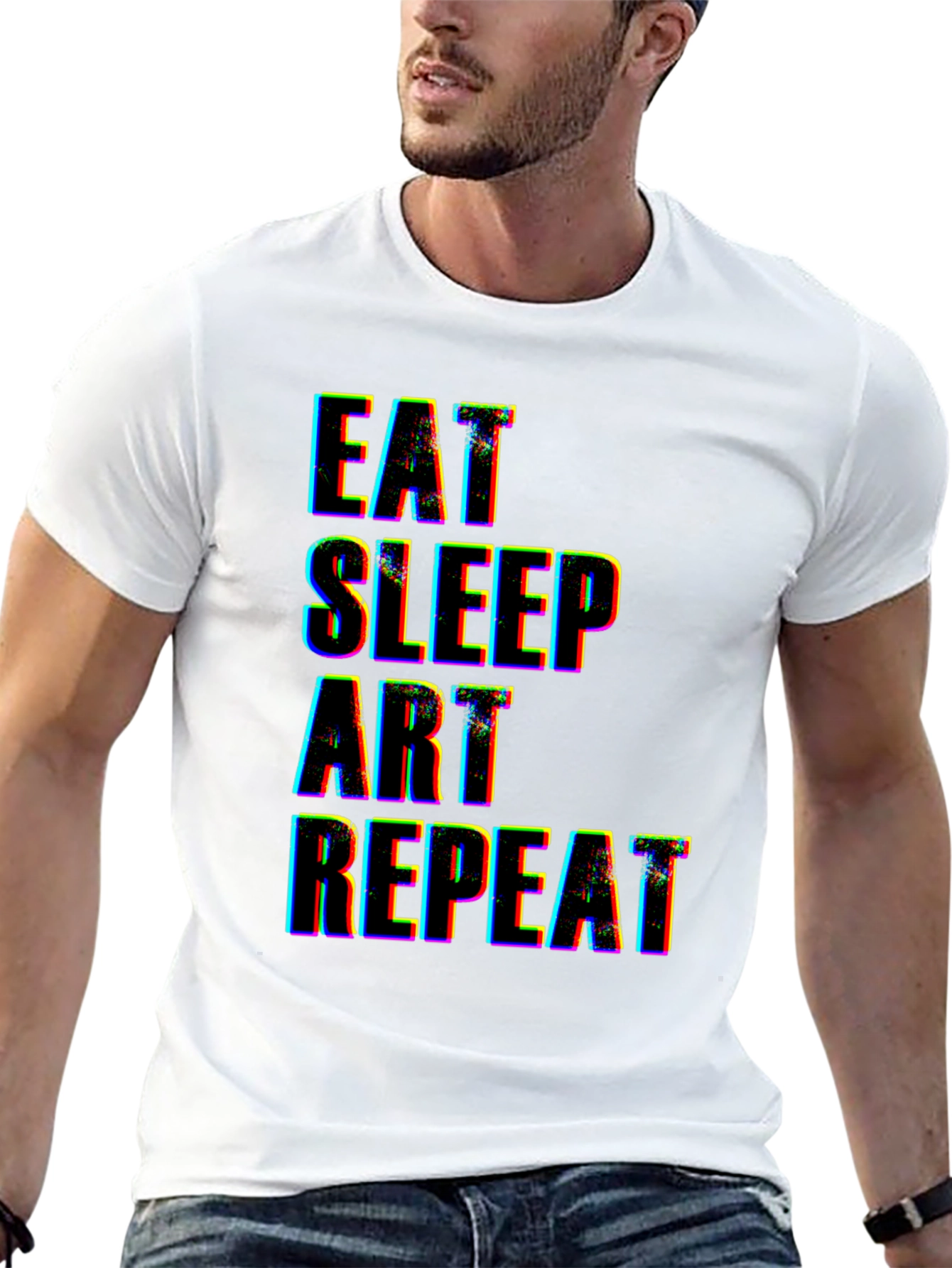 Eat Sleep Art Repeat Graphic T-Shirt