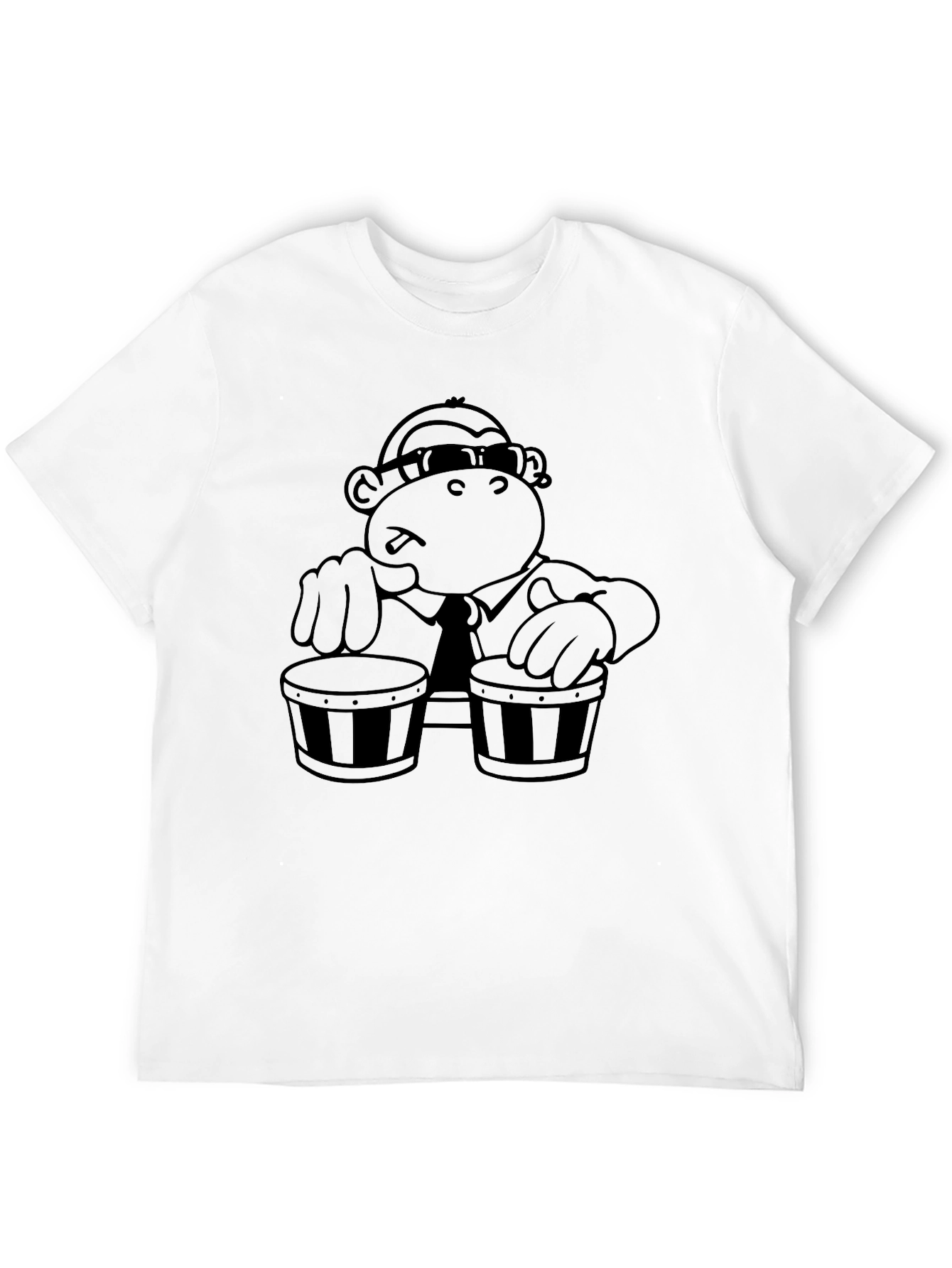 Cool Monkey Bongo Drum Player T-Shirt