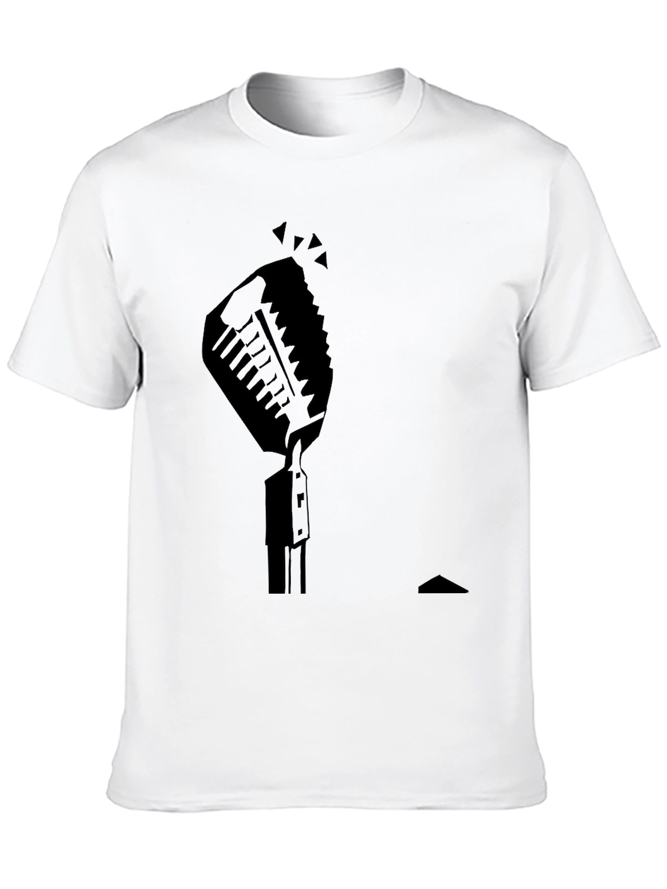 Retro Microphone Black Graphic Tee