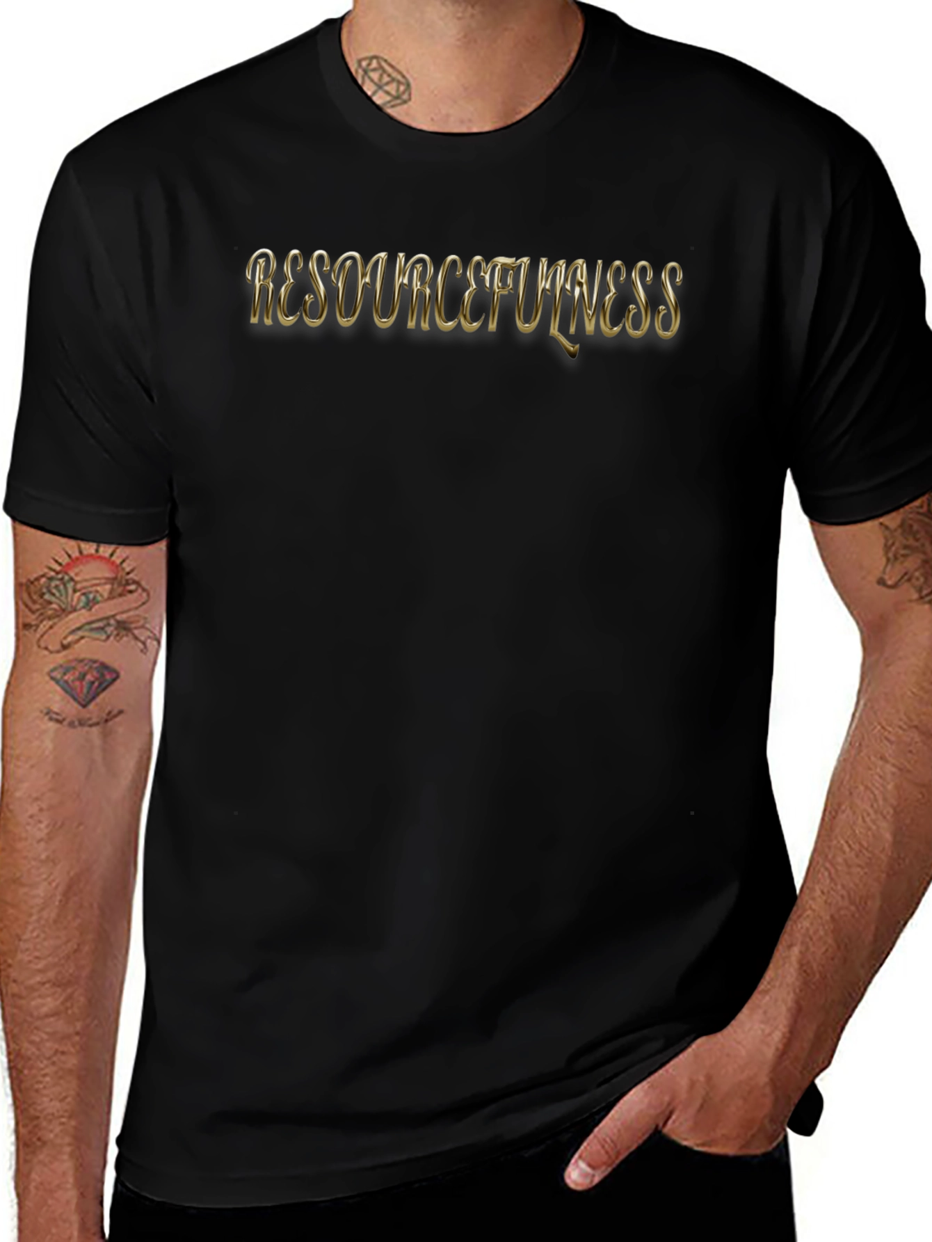Resourcefulness Black Graphic T-Shirt