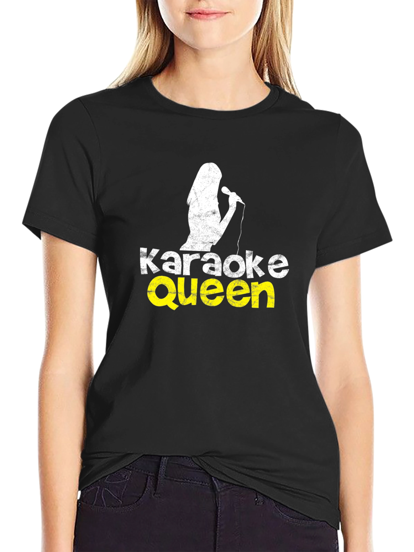 Karaoke Queen Black T-Shirt