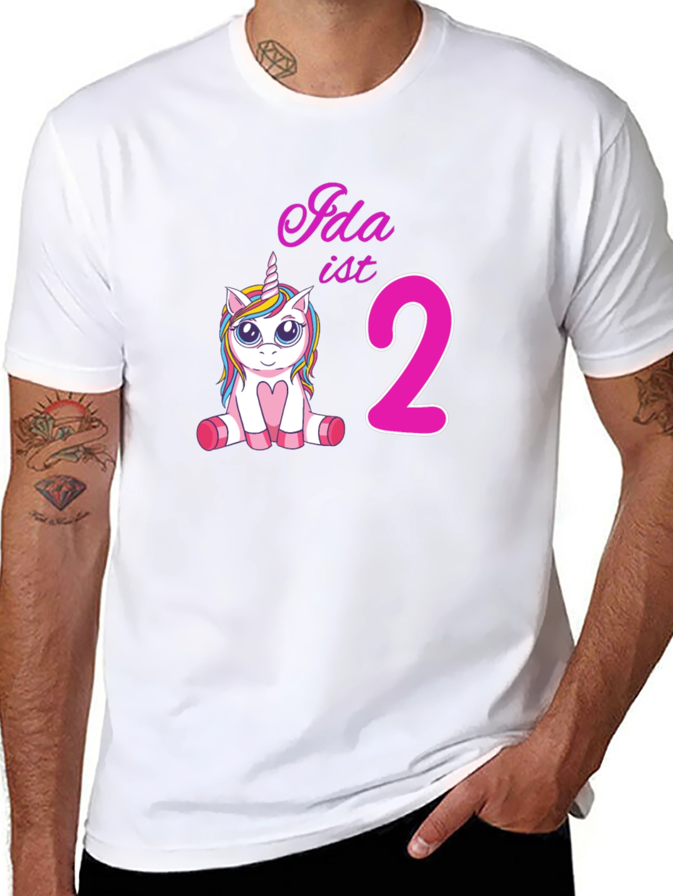 Idas 2nd Birthday Unicorn T-Shirt