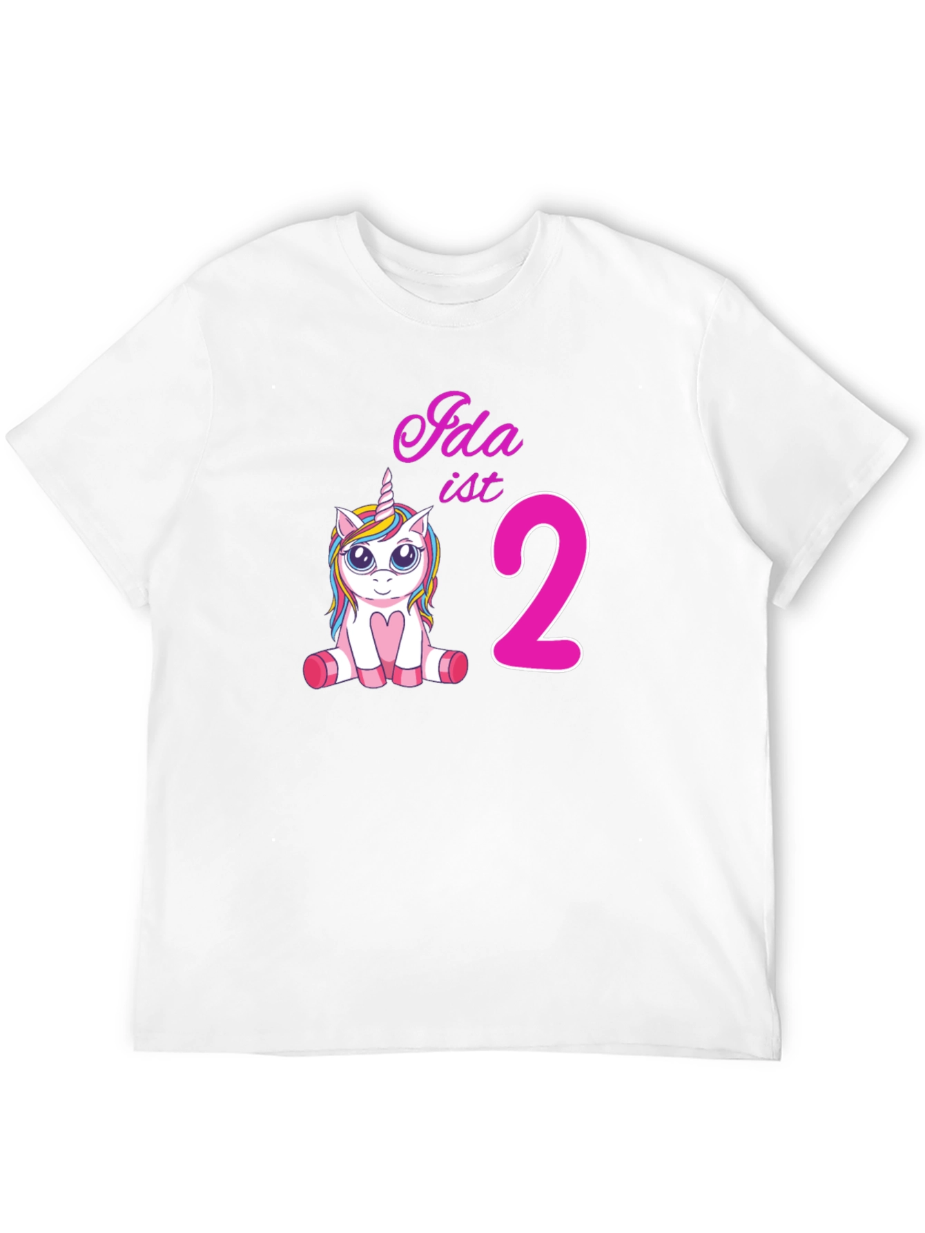 Idas 2nd Birthday Unicorn T-Shirt