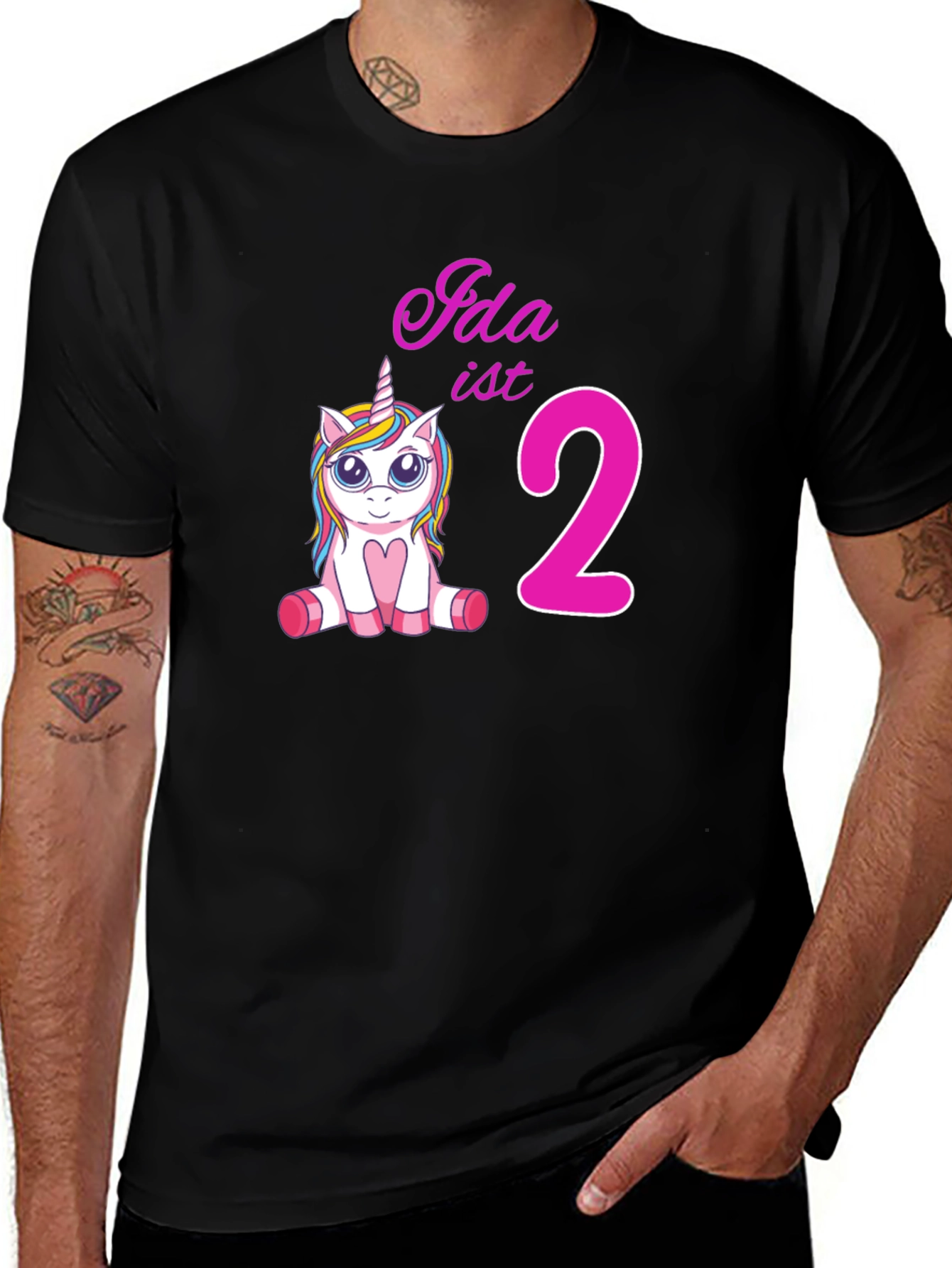 Idas 2nd Birthday Unicorn T-Shirt
