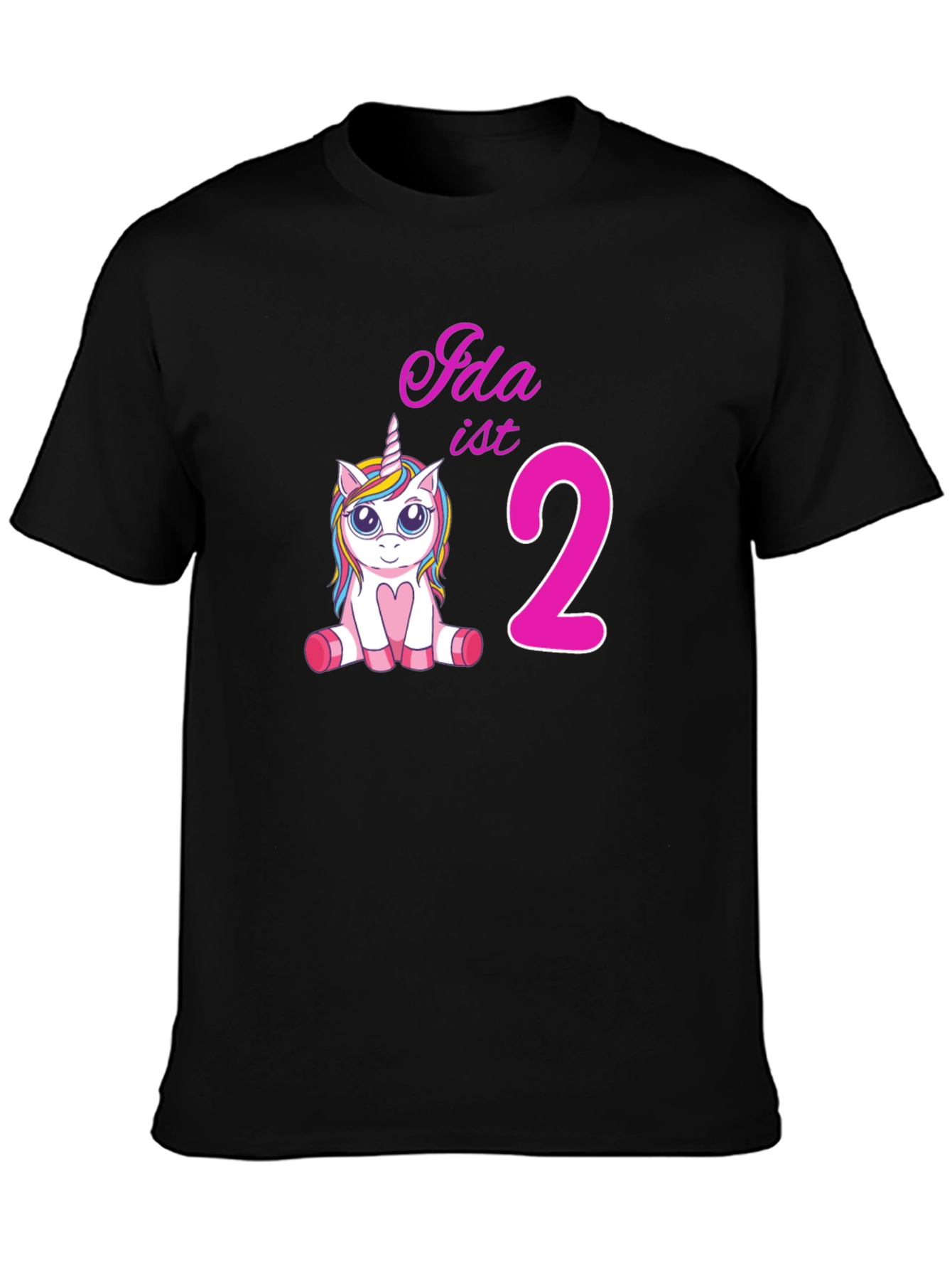 Idas 2nd Birthday Unicorn T-Shirt