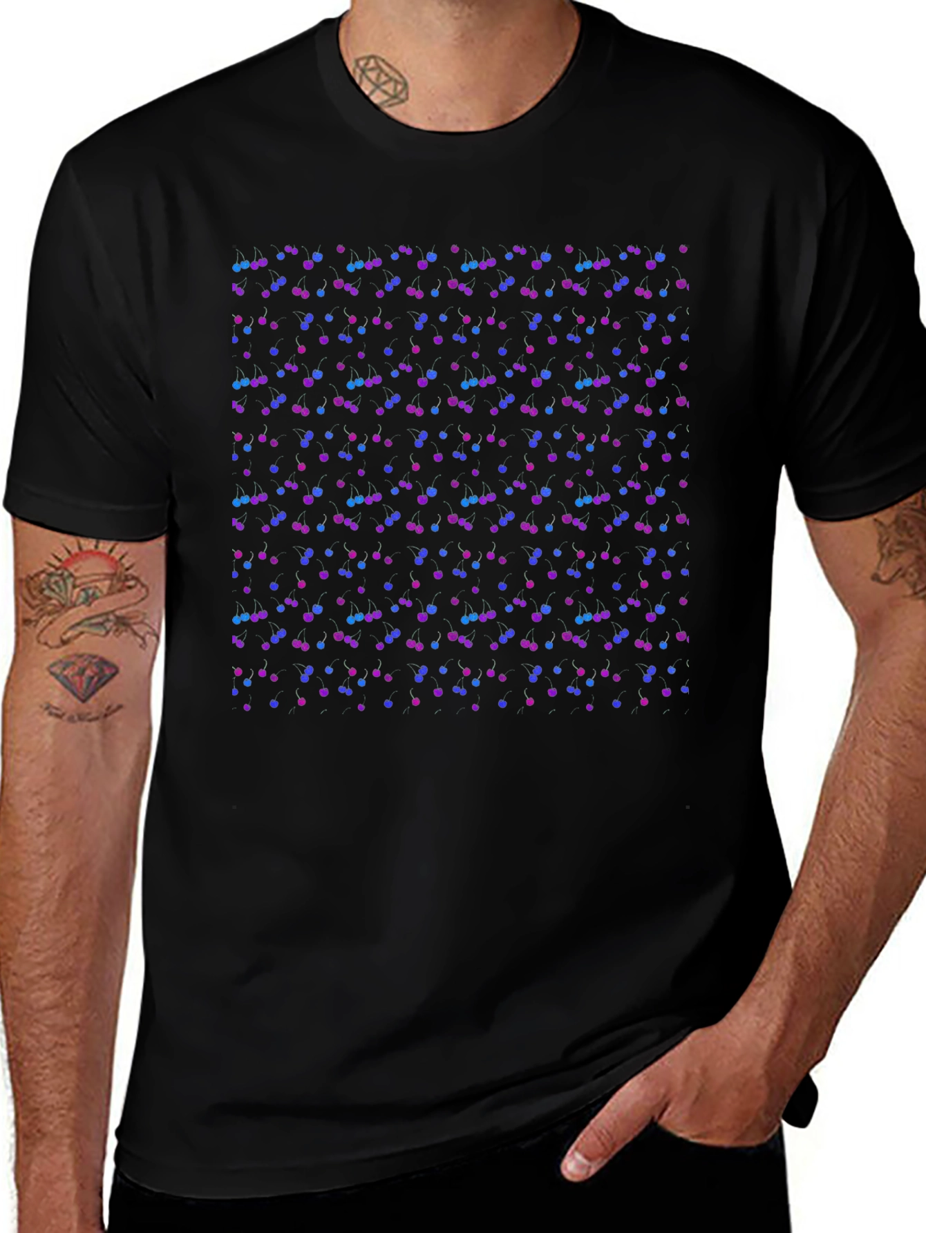 Black Cherry Print Tee