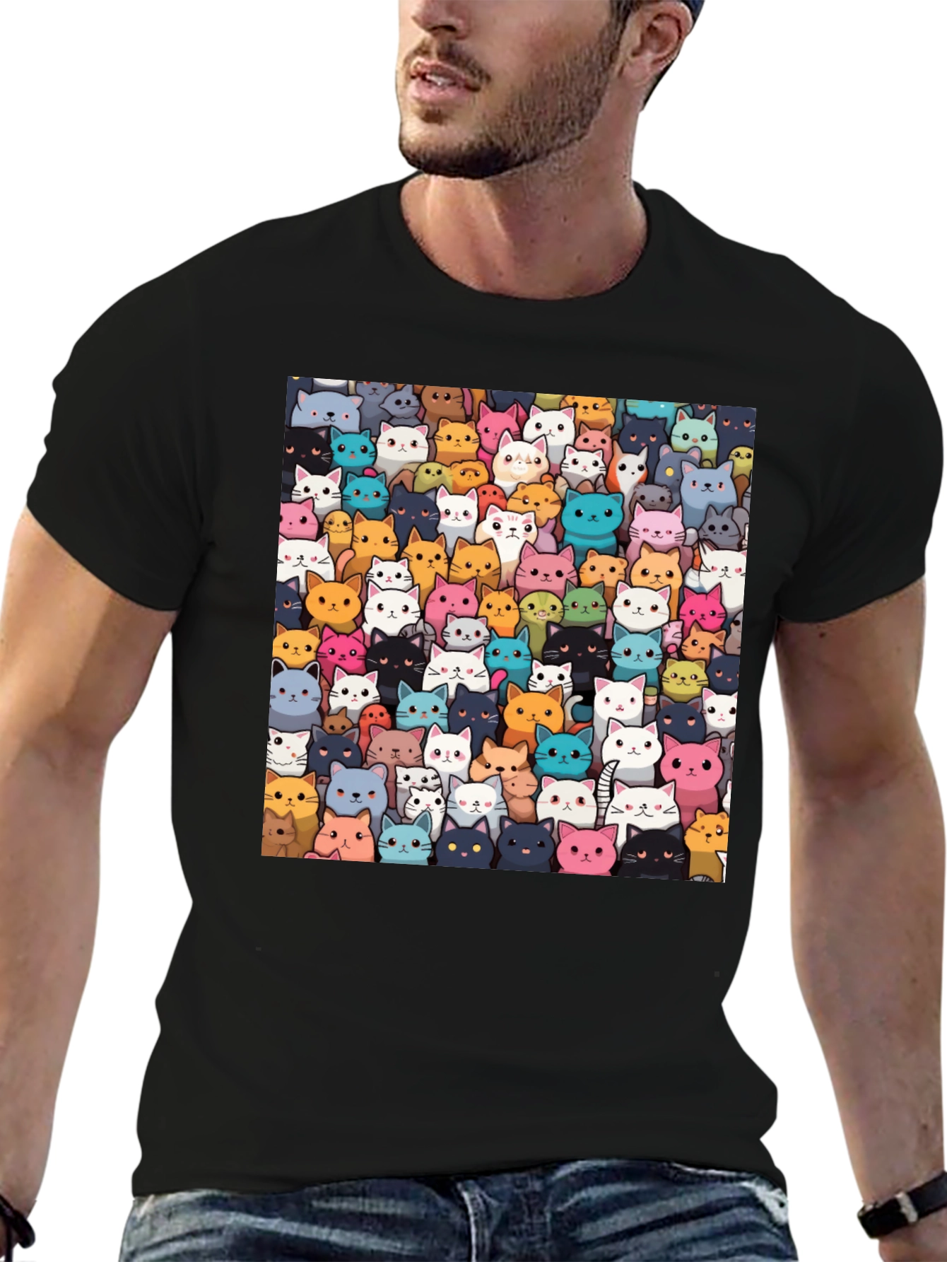 Cartoon Cats T-Shirt - Fun Graphic Tee