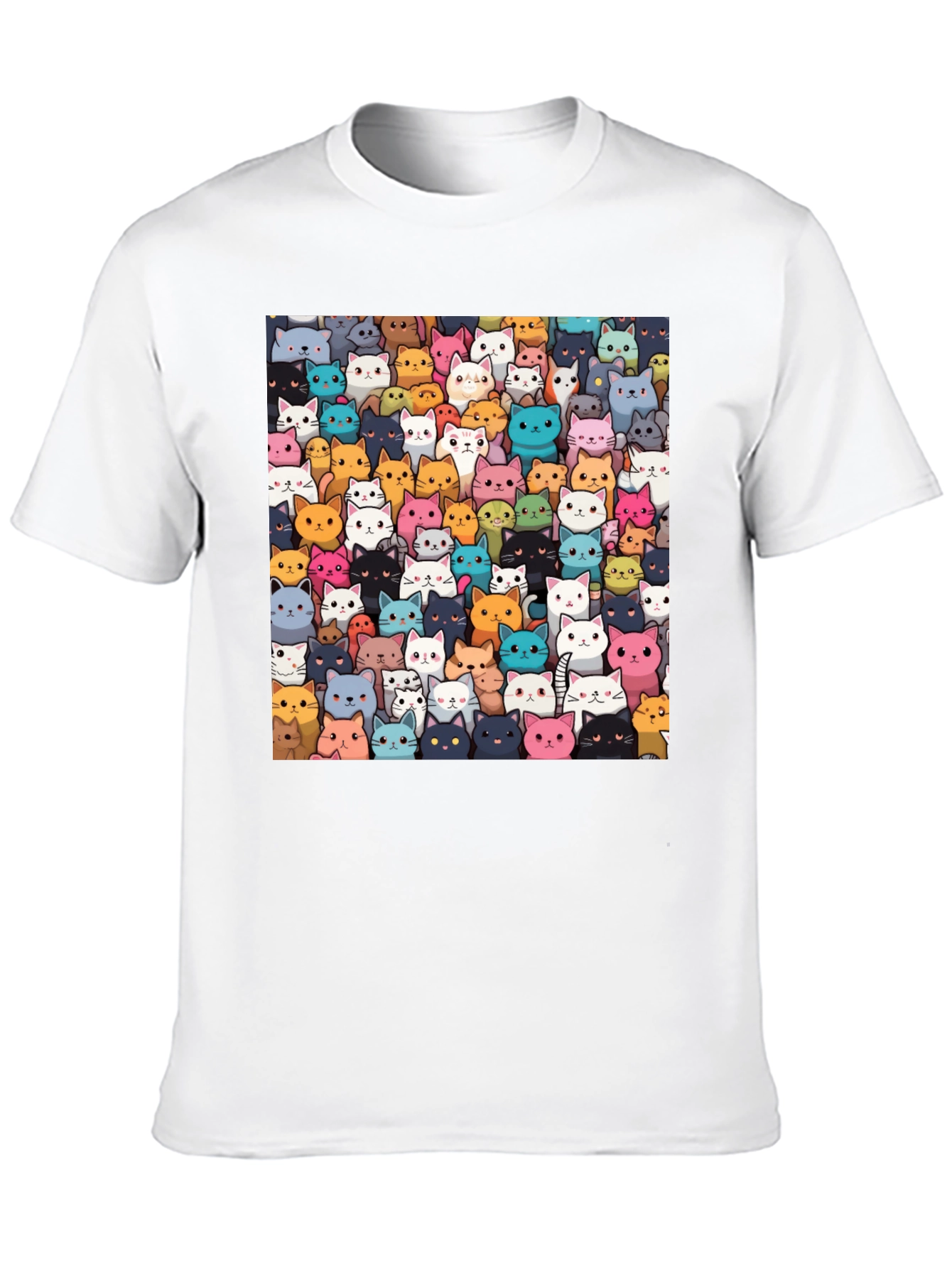 Cartoon Cats T-Shirt - Fun Graphic Tee