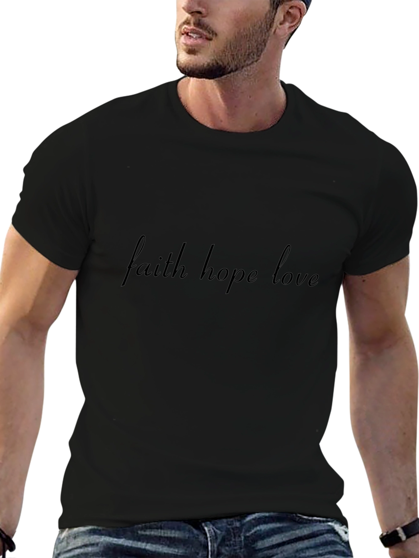 Faith Hope Love Black T-Shirt