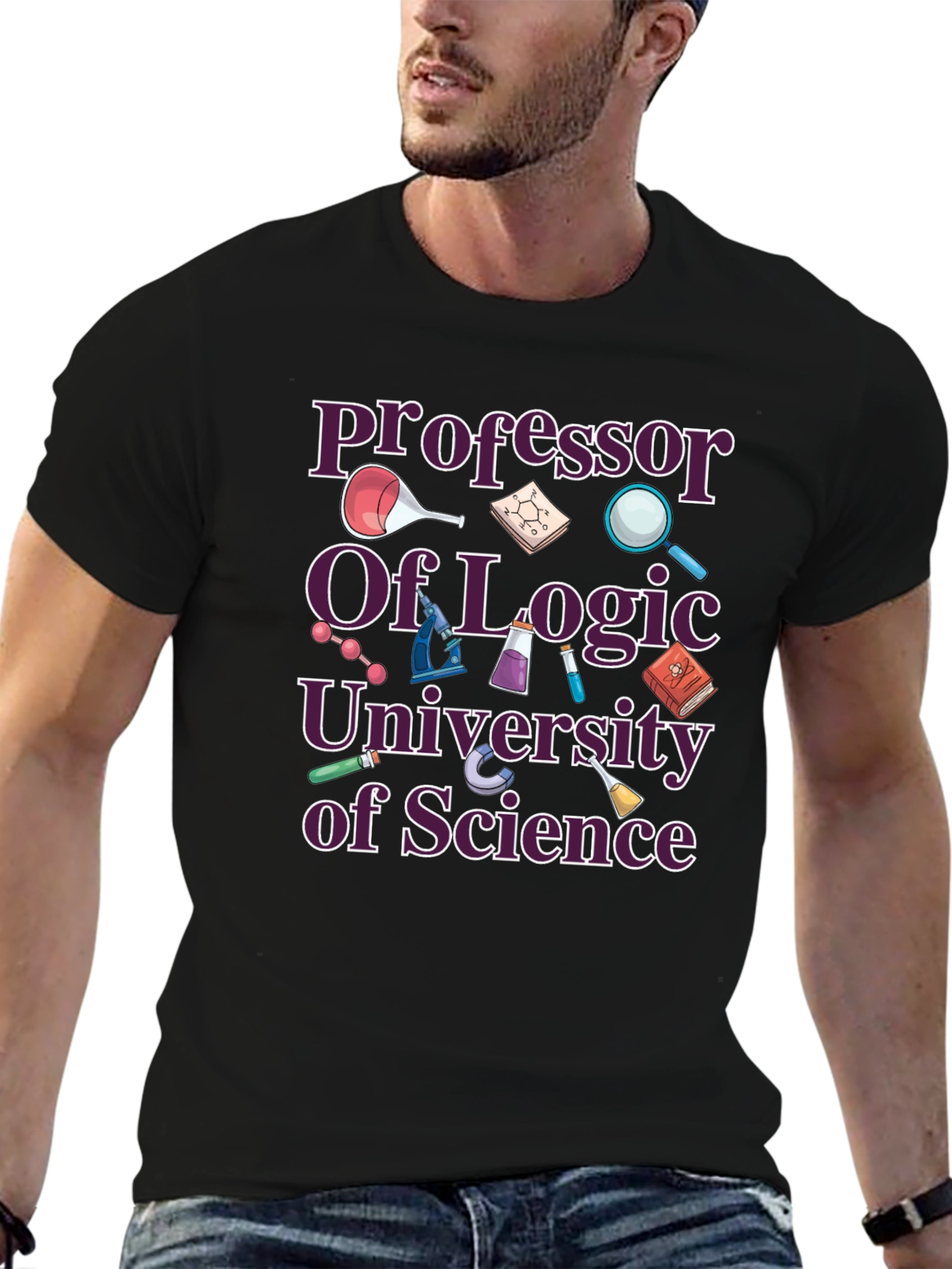 Professor of Logic Science T-Shirt - Black