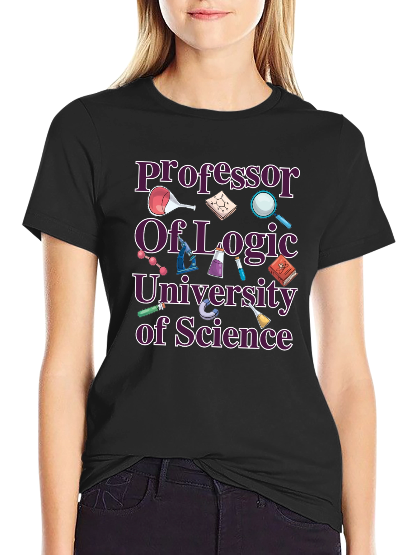 Professor of Logic Science T-Shirt - Black