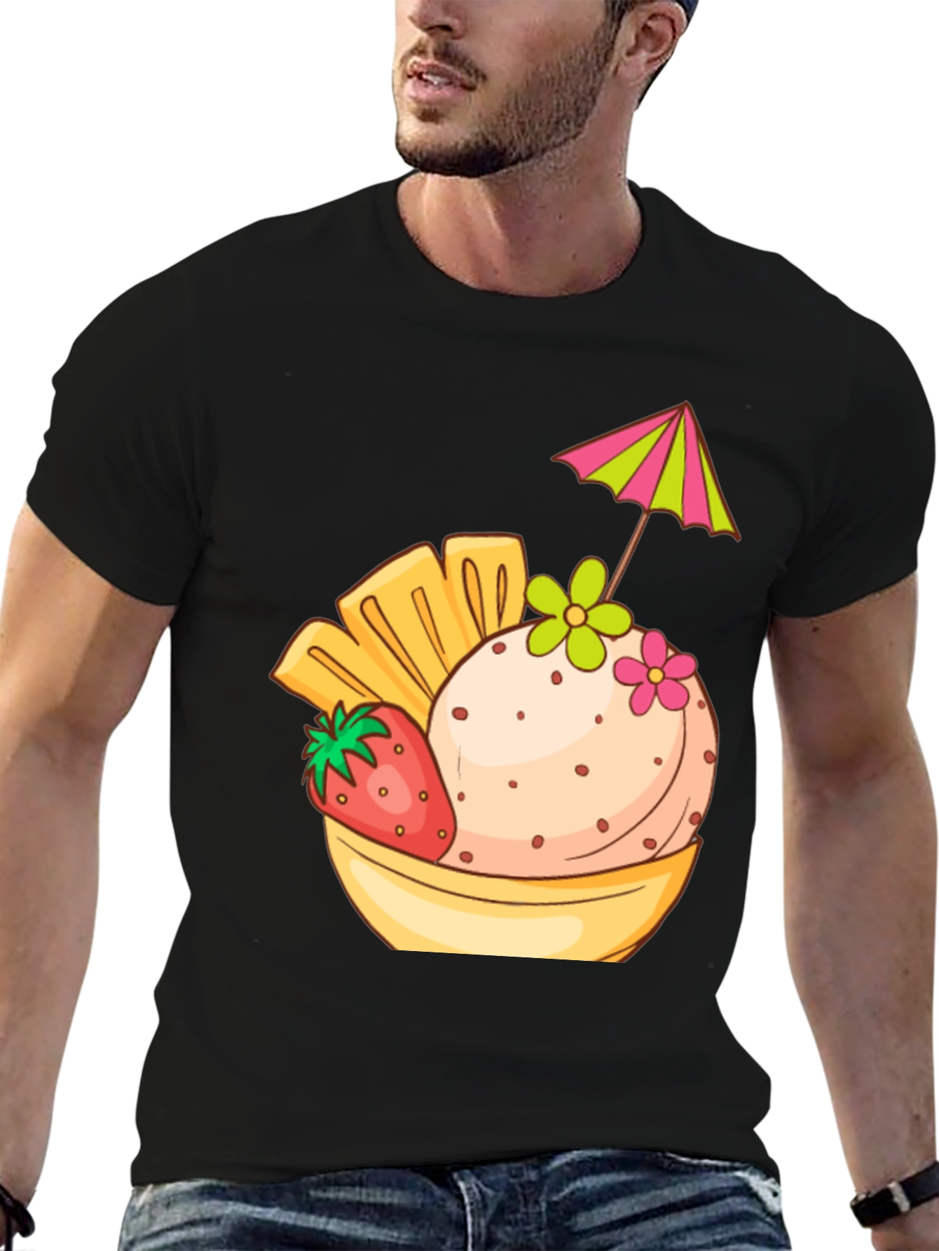 Tropical Fruit Ice Cream T-Shirt - Summer Vibes!