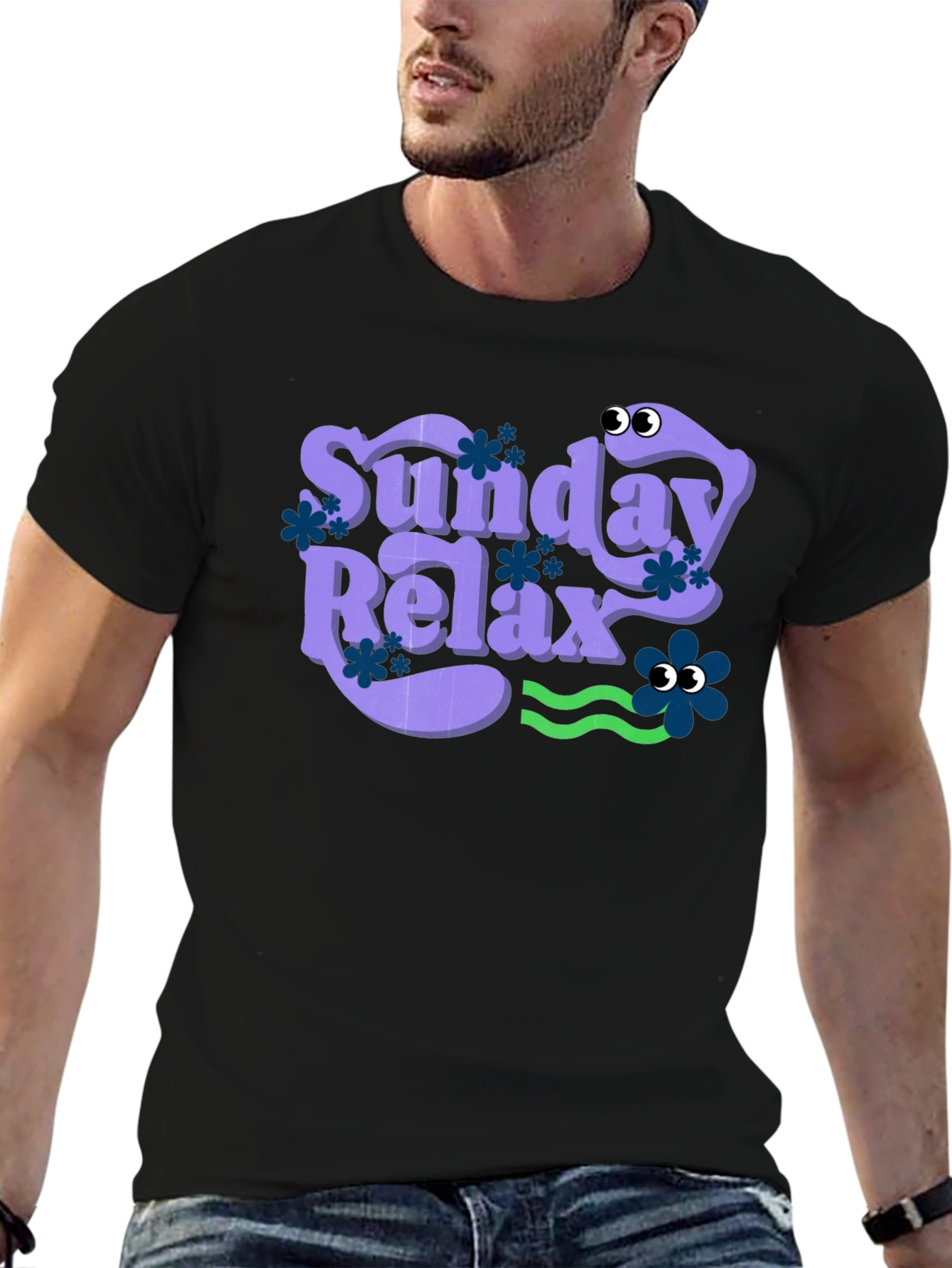 Sunday Relax Graphic Tee - Casual Comfort