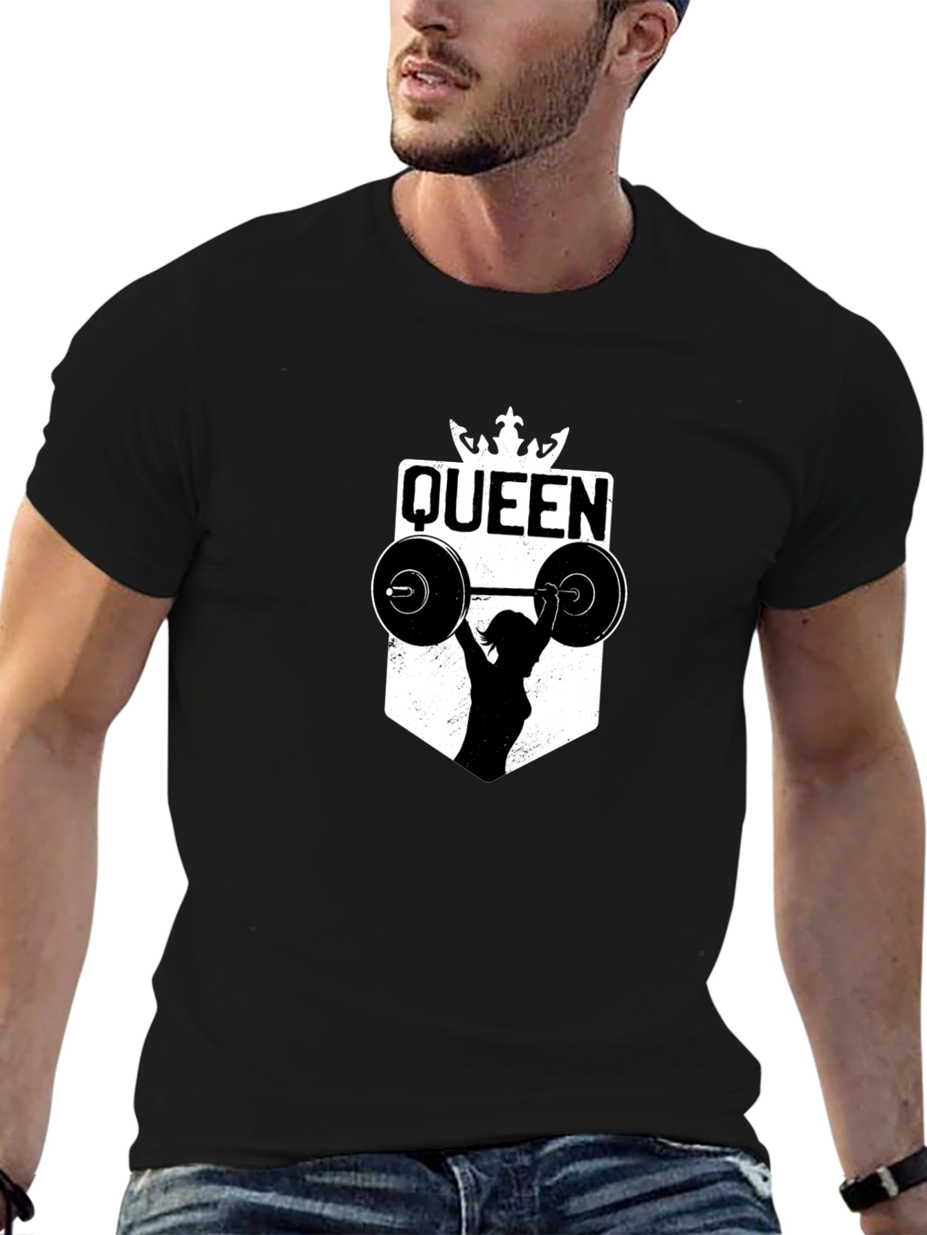 Weightlifting Queen Black T-Shirt