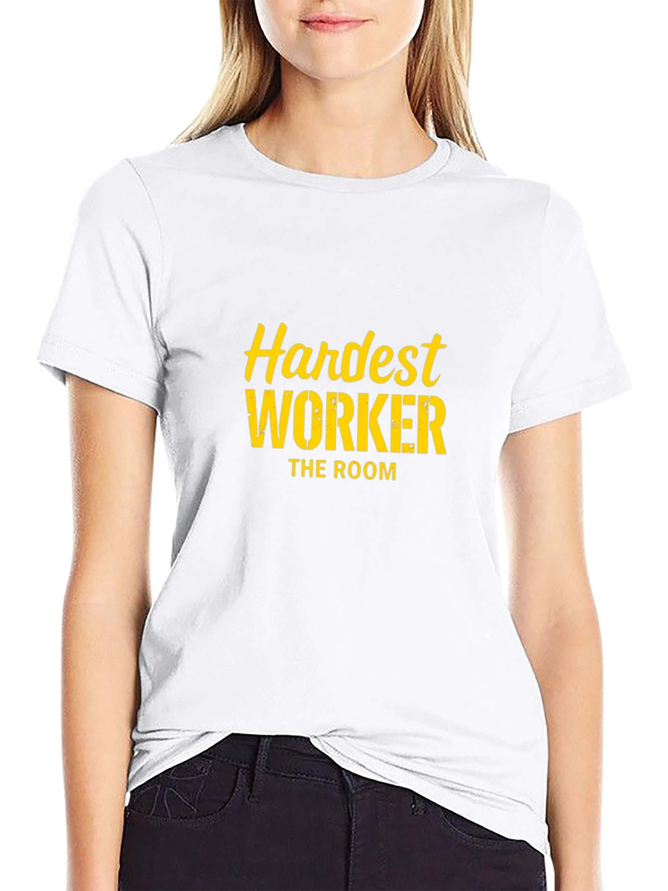 Hardest Worker T-Shirt: Black Graphic Tee