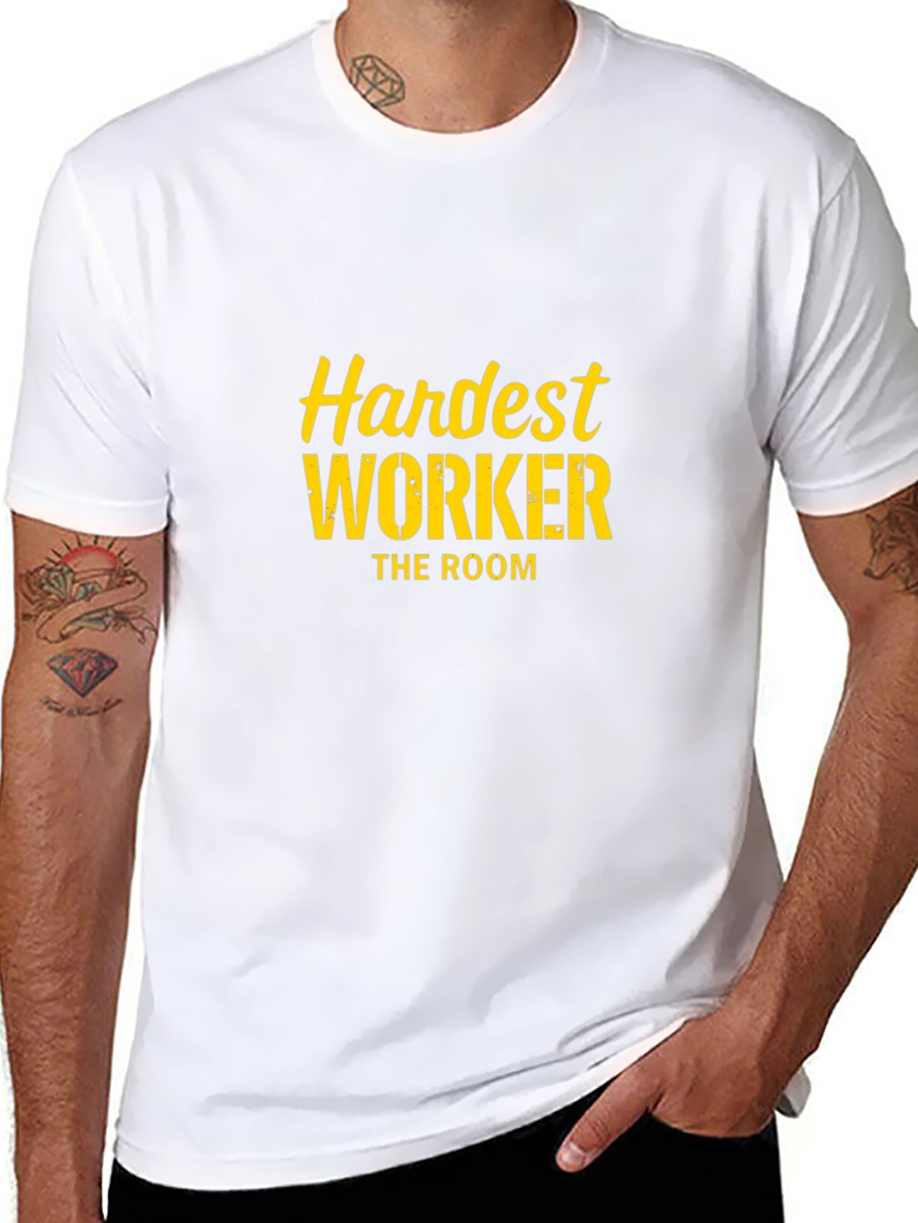 Hardest Worker T-Shirt: Black Graphic Tee