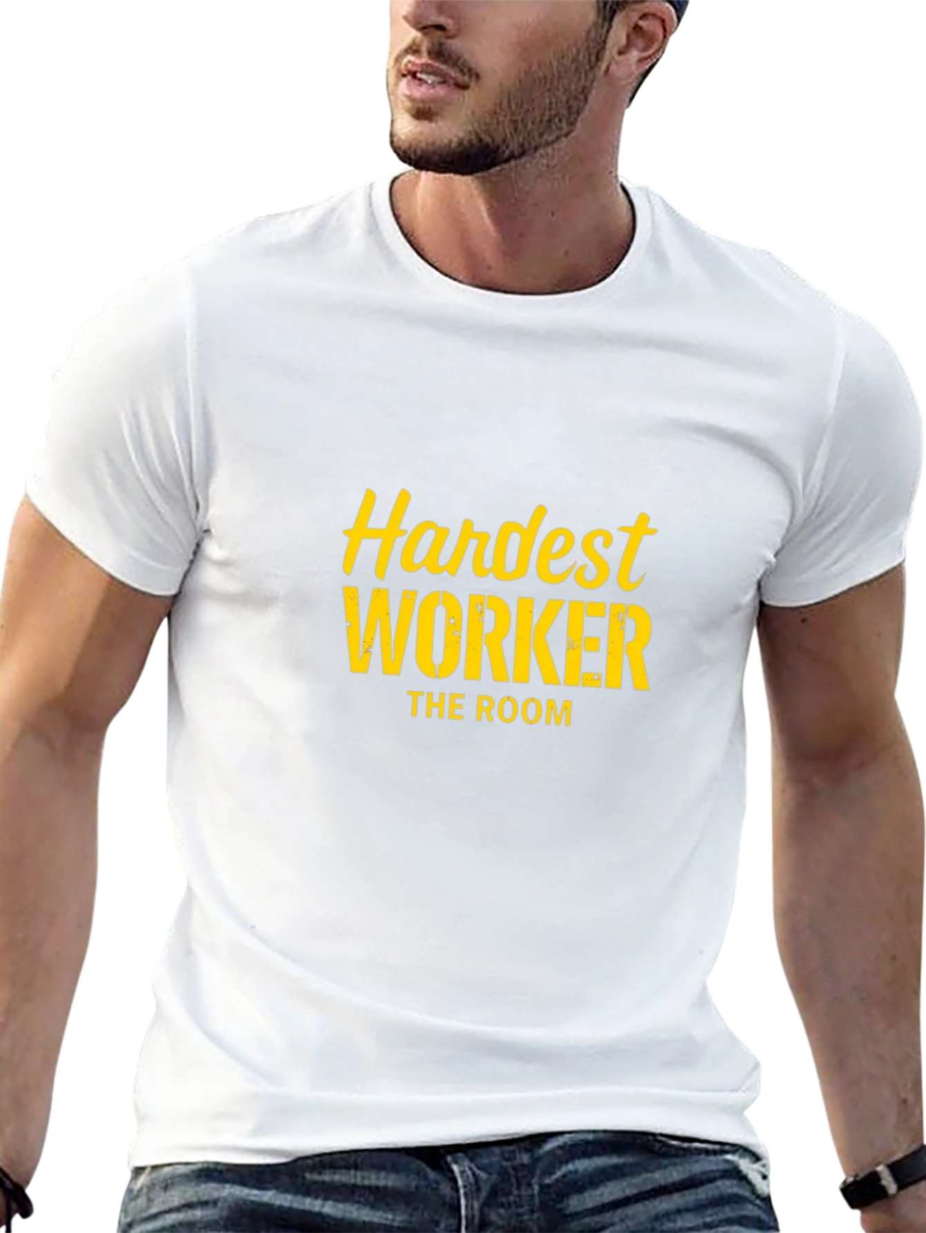 Hardest Worker T-Shirt: Black Graphic Tee