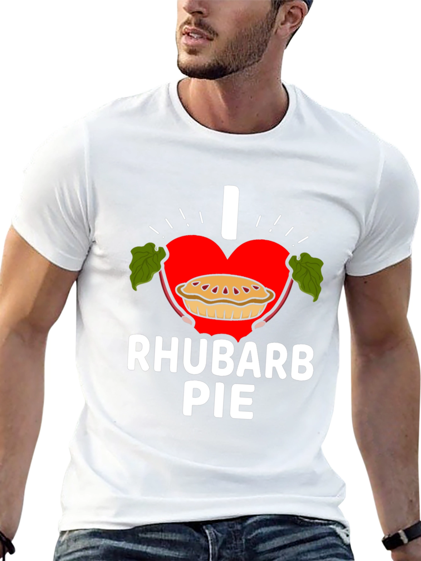 I Love Rhubarb Pie Graphic Tee Shirt