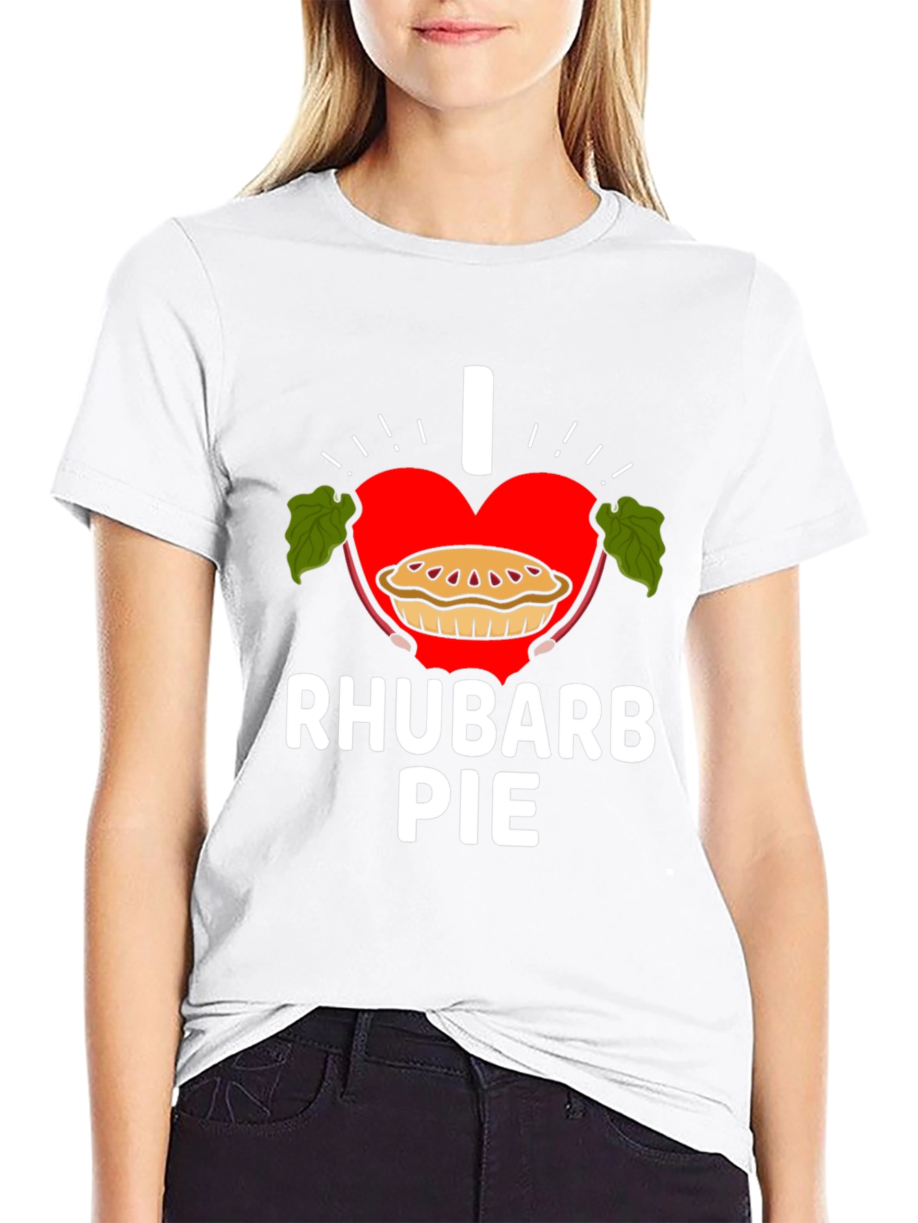 I Love Rhubarb Pie Graphic Tee Shirt