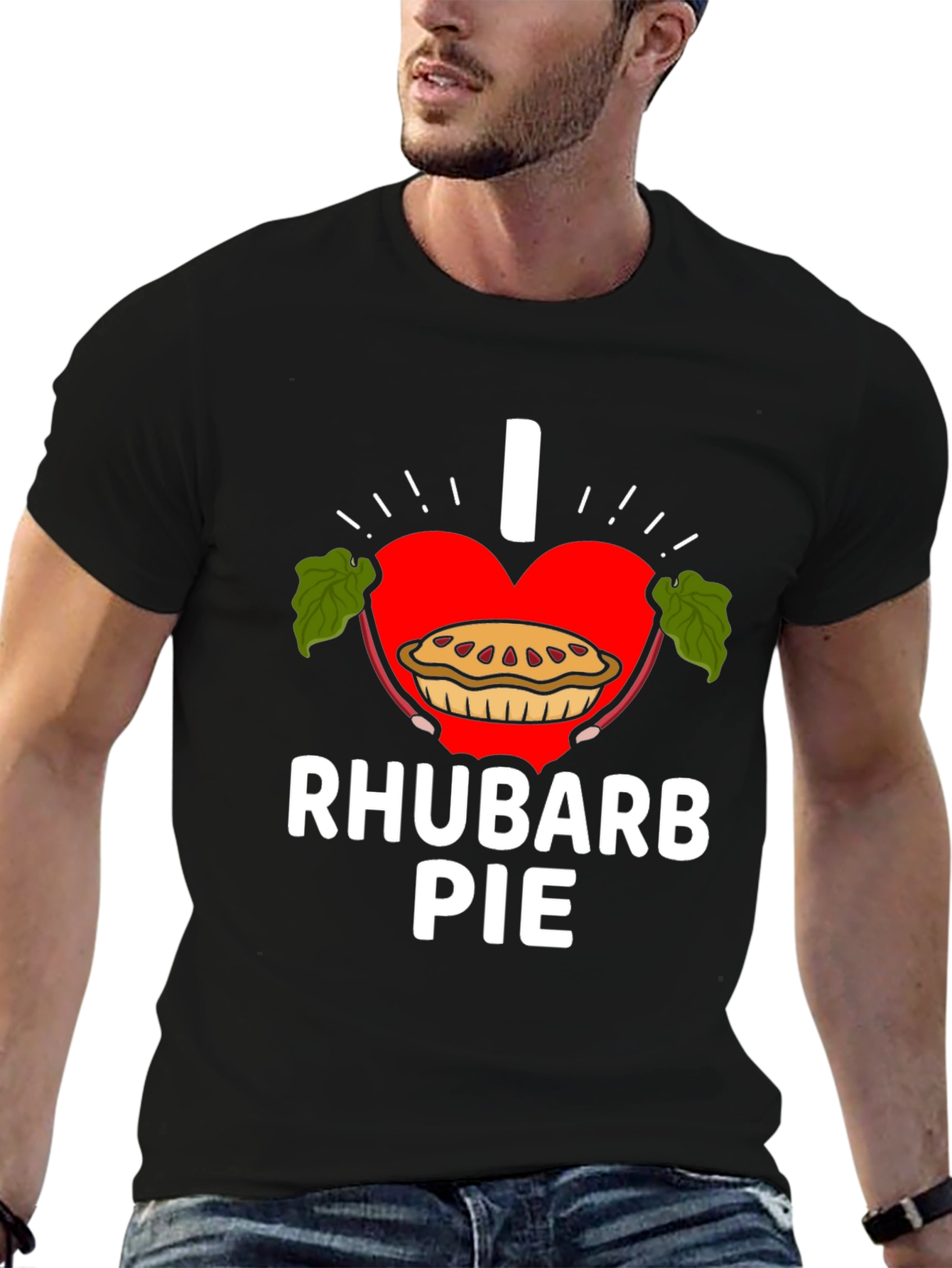 I Love Rhubarb Pie Graphic Tee Shirt