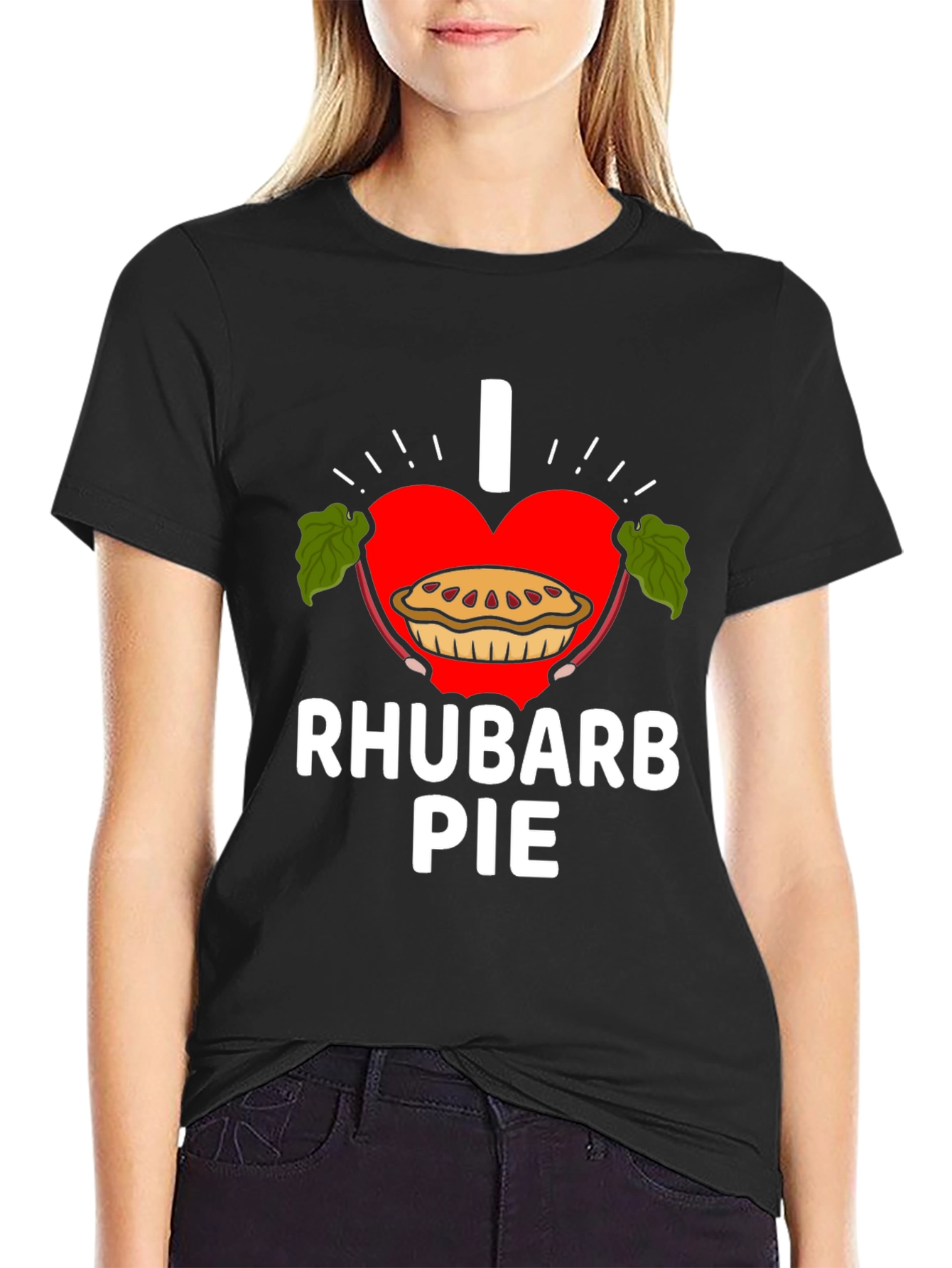 I Love Rhubarb Pie Graphic Tee Shirt