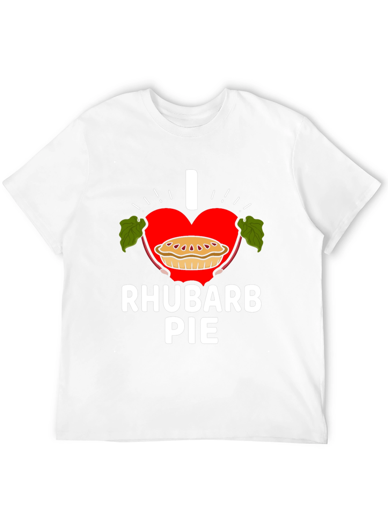 I Love Rhubarb Pie Graphic Tee Shirt