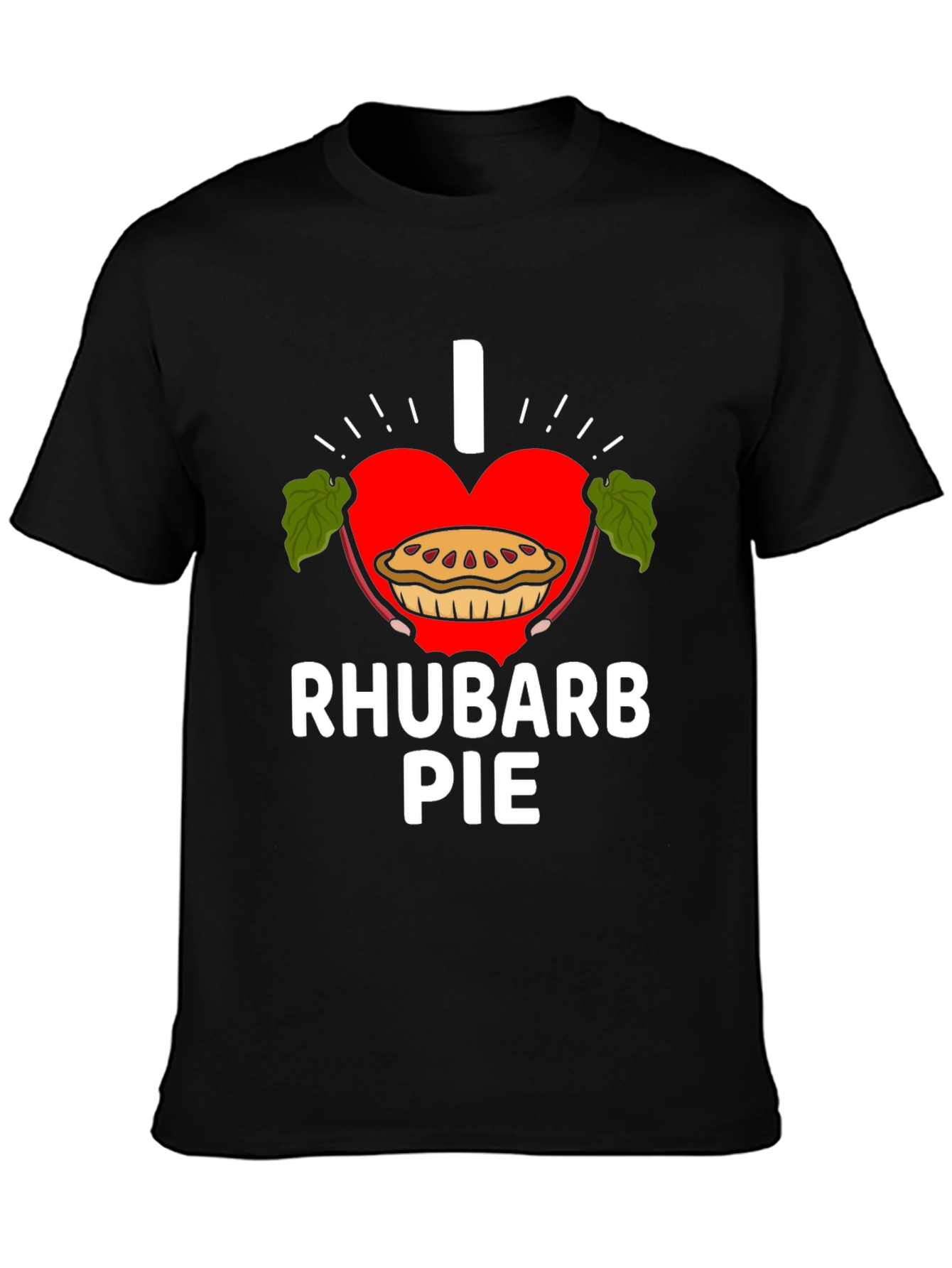 I Love Rhubarb Pie Graphic Tee Shirt