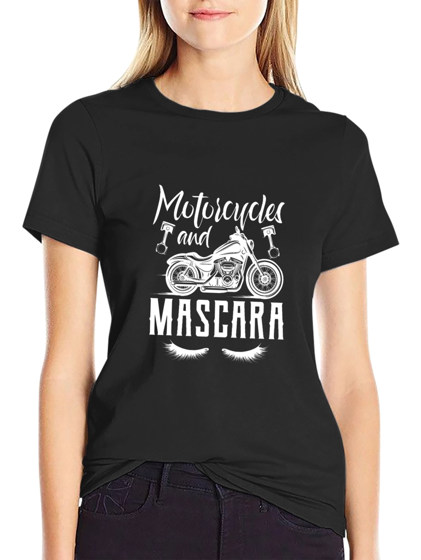 Motorcycles & Mascara Graphic T-Shirt