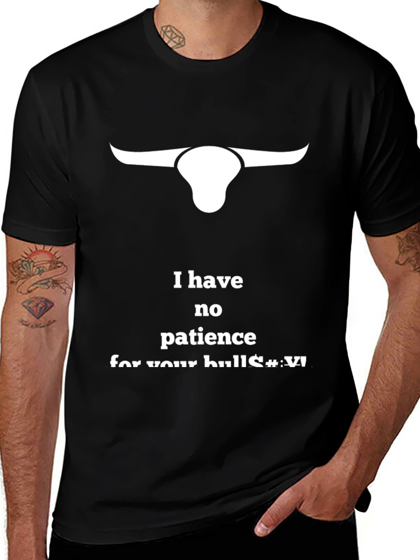 I Have No Patience Bull T-Shirt